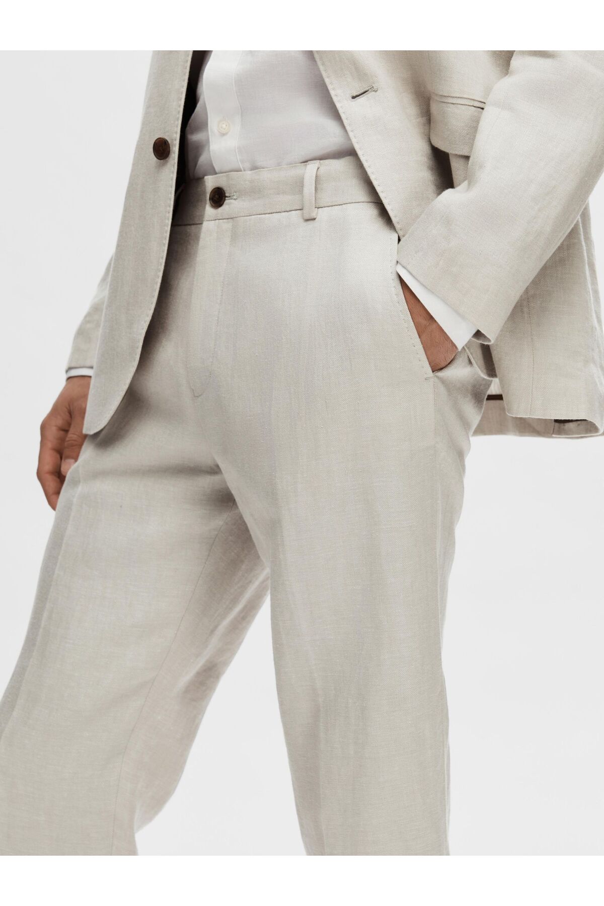 Selected Homme-Anzughose 100% Leinen 5