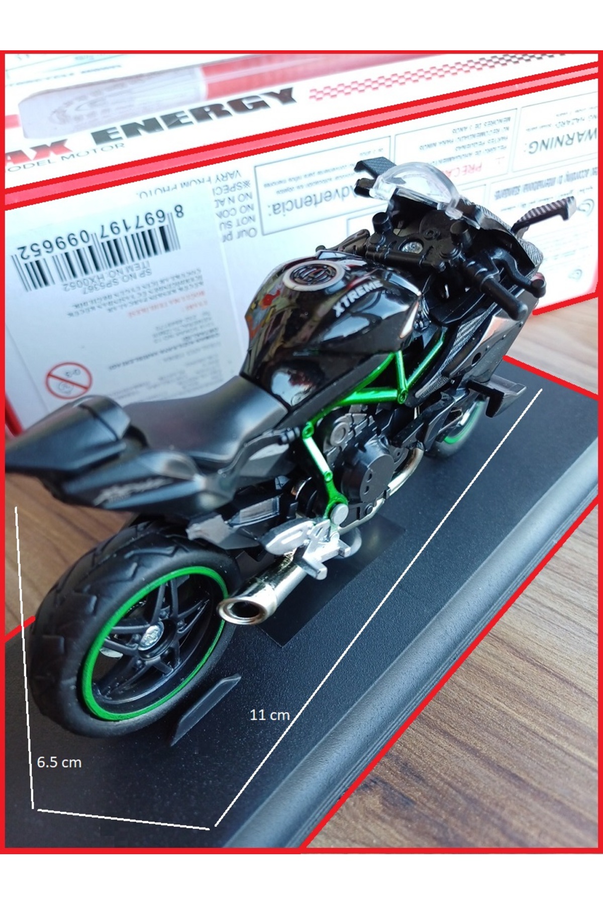 OYUNCAKSAHİLİ Kawasaki Ninja ZX10 Tarzında Model Motorsiklet Motor