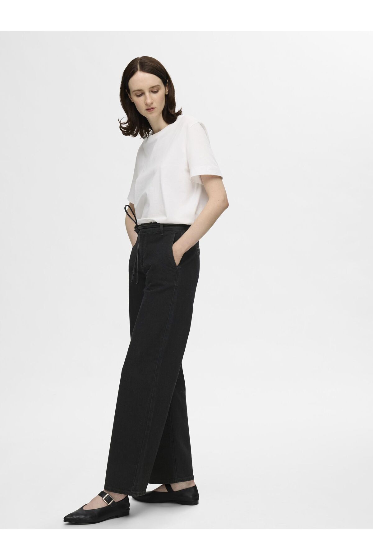 Selected Femme-Wide Fit Jeans Mid Waist 6