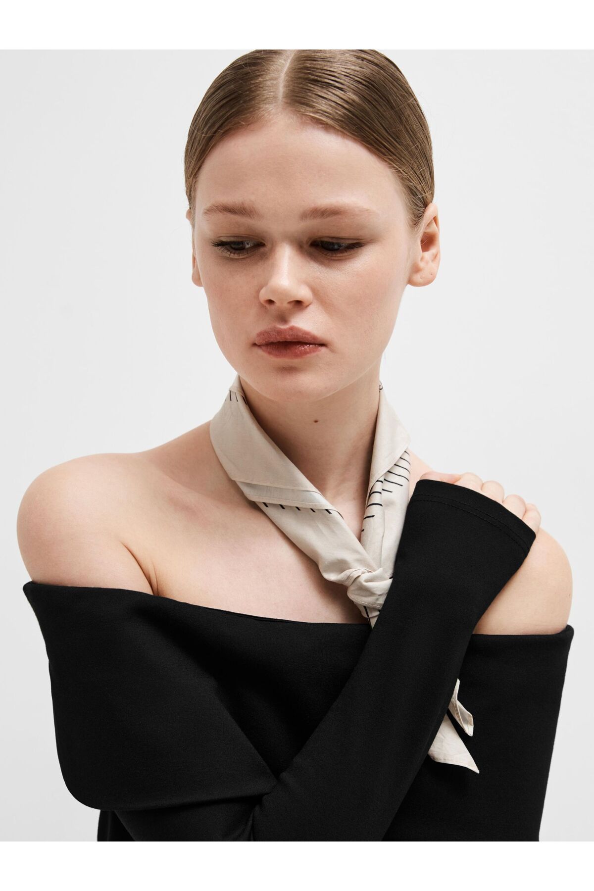 Selected Femme-Off Shoulder Top Langärmeliges 6