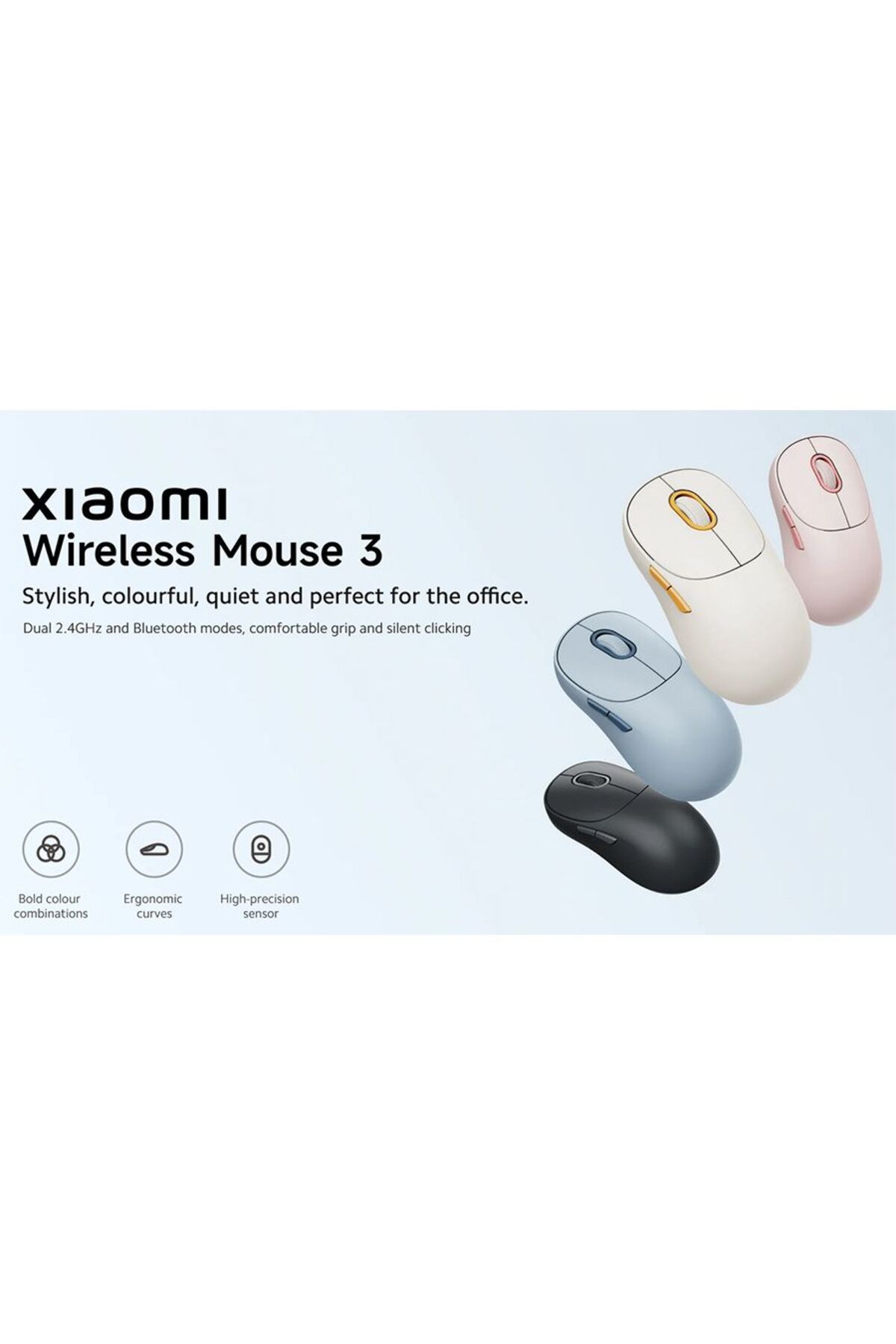 Xiaomi-Wireless Mouse 3 - White 4