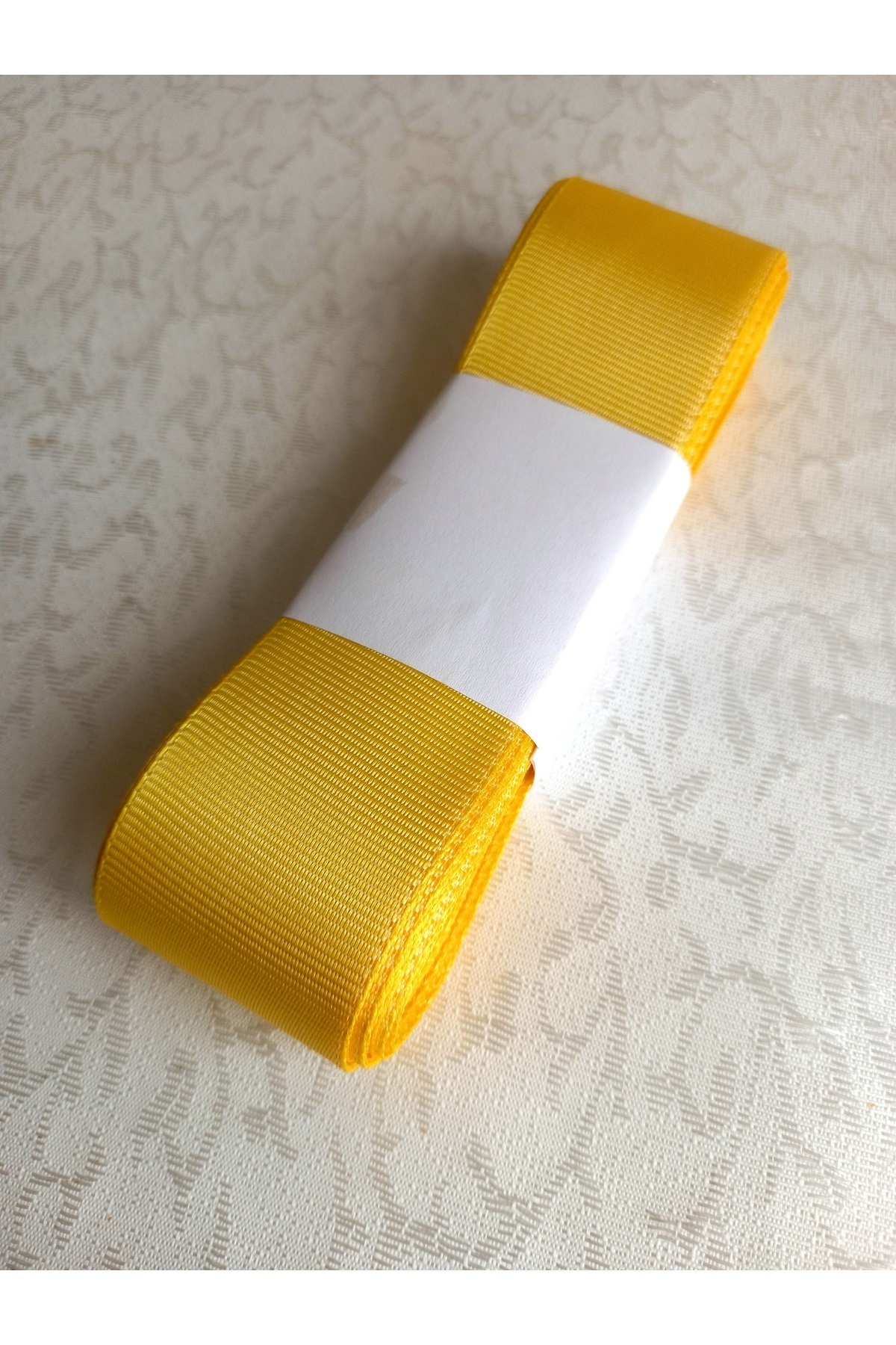Yellow Grosgrain Ribbon. 4 Cm 10 Meters One Total. Crogren Ribbon Ribbon