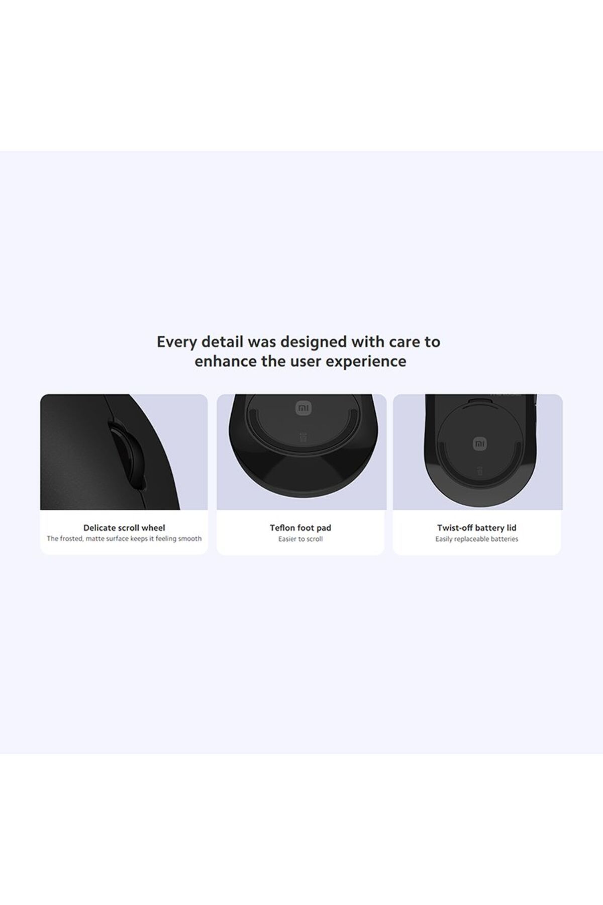 Xiaomi-MI Dual Mode Wireless Mouse Silent Edition - White 6