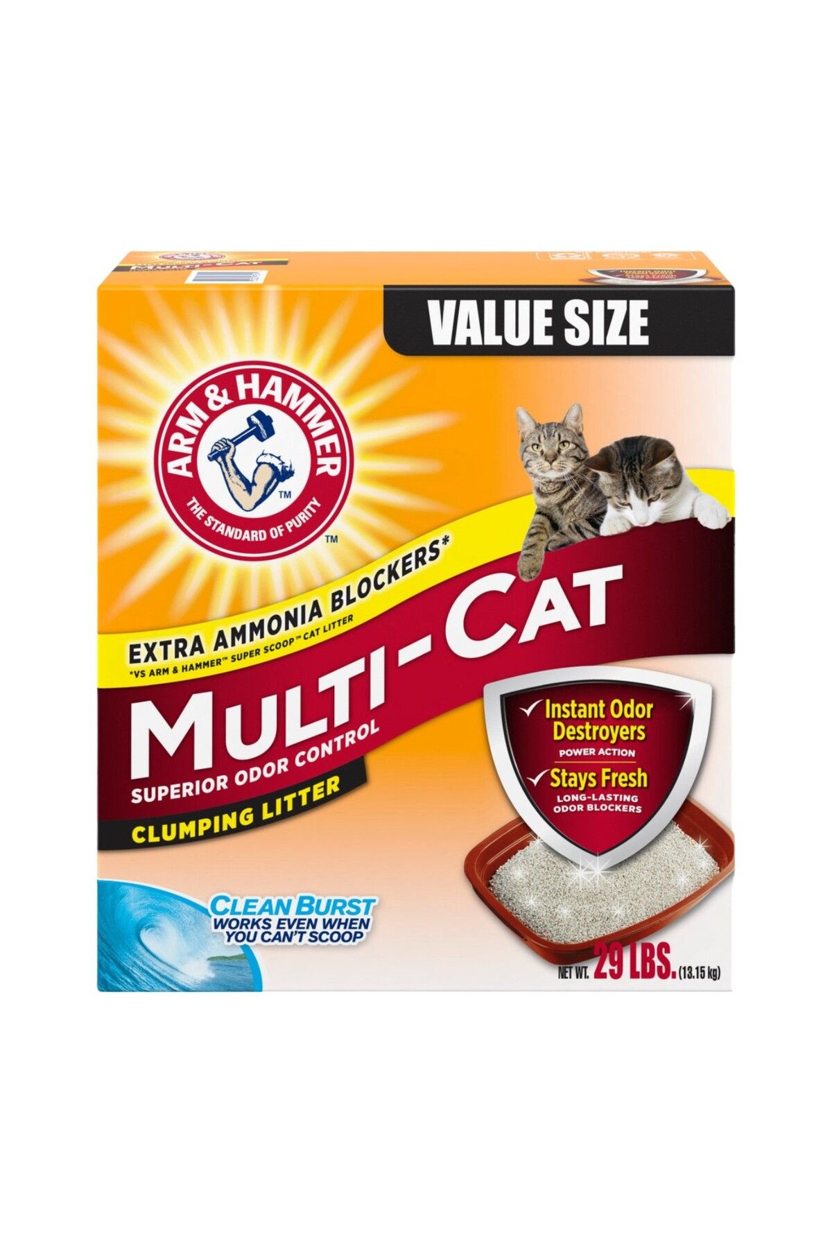 Arm&Hammer-Multi Cat Clumping Cat Litter 29 Lbs. 1
