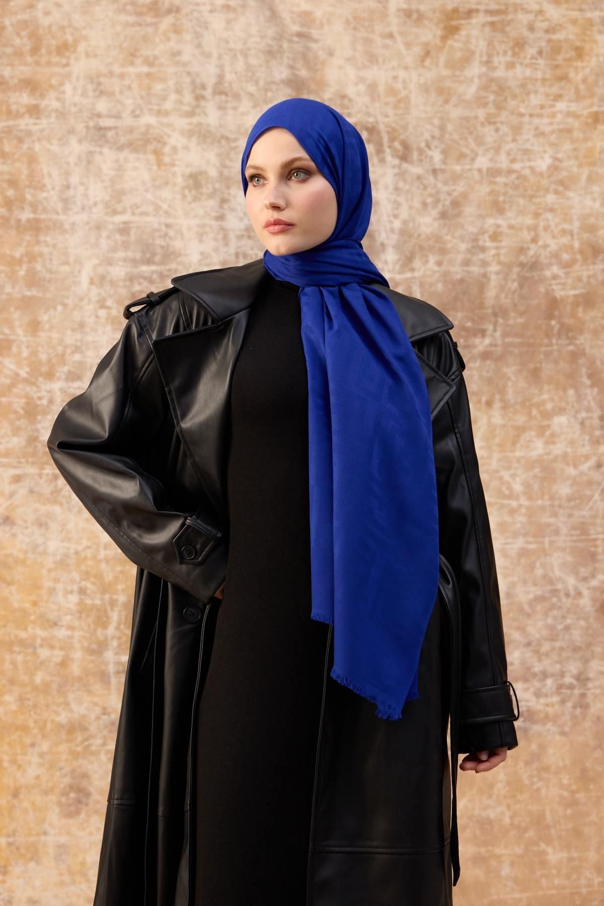 İpekhan-F Pattern Cotton Jacquard Shawl 2