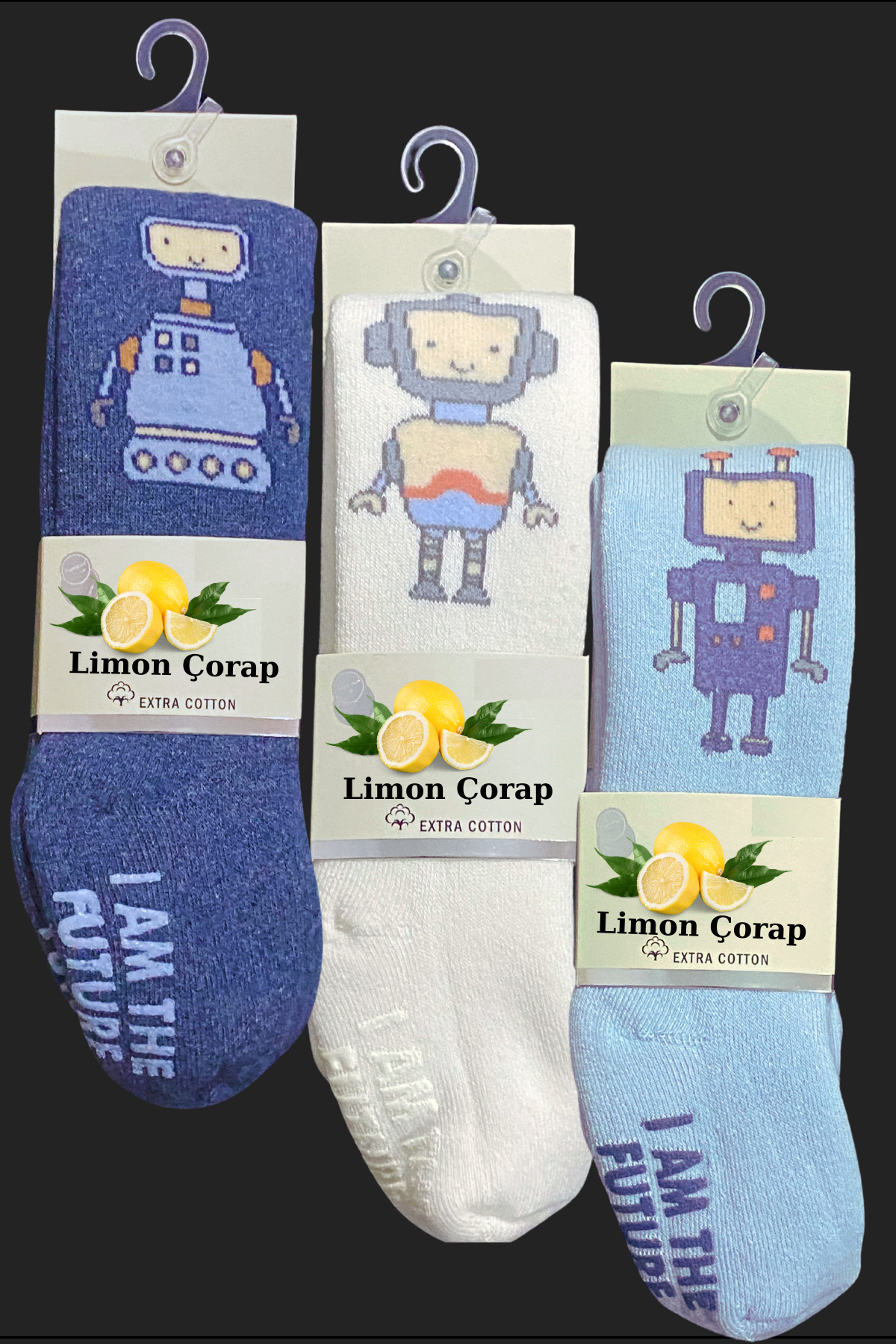 Bebek Çocuk Pamuklu Külotlu Çorap (3'lü SET) Kız Erkek Kilotlu Çorap — görsel 7