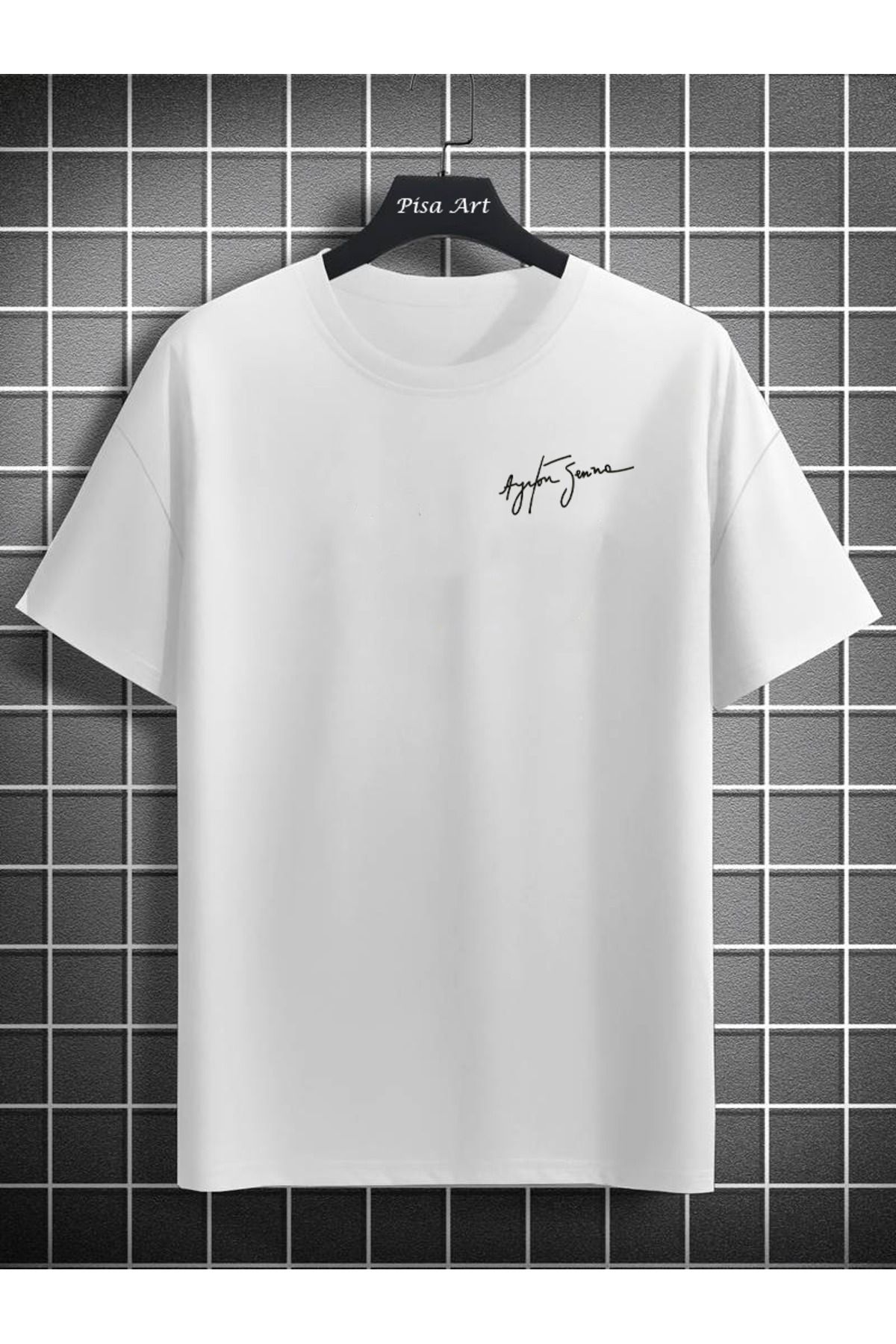 Pisa Art Ayrton Senna Signature İmza Formula 1 F1 Oversize Tişört