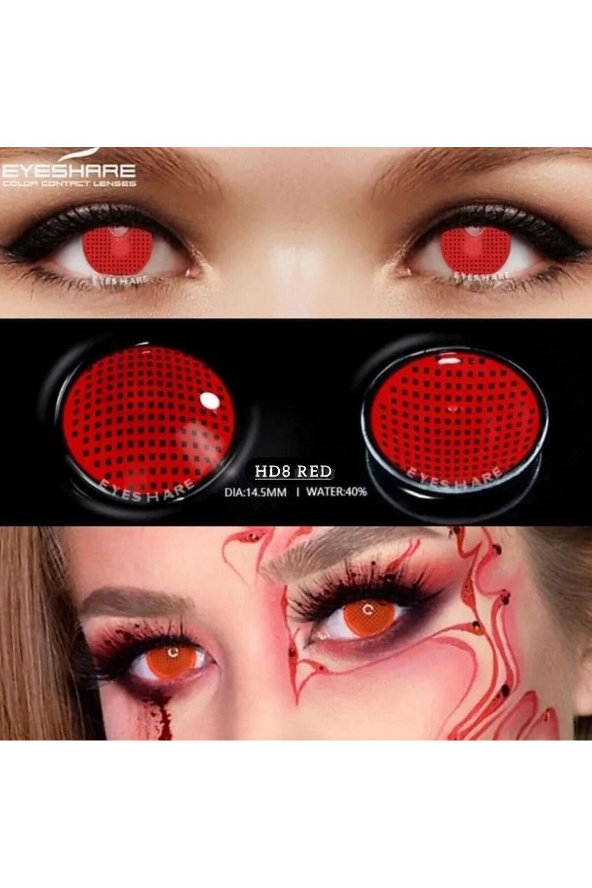 Eyeshop COSPLAY LENS HD8 RED KULANIM SURESİ 12 AY