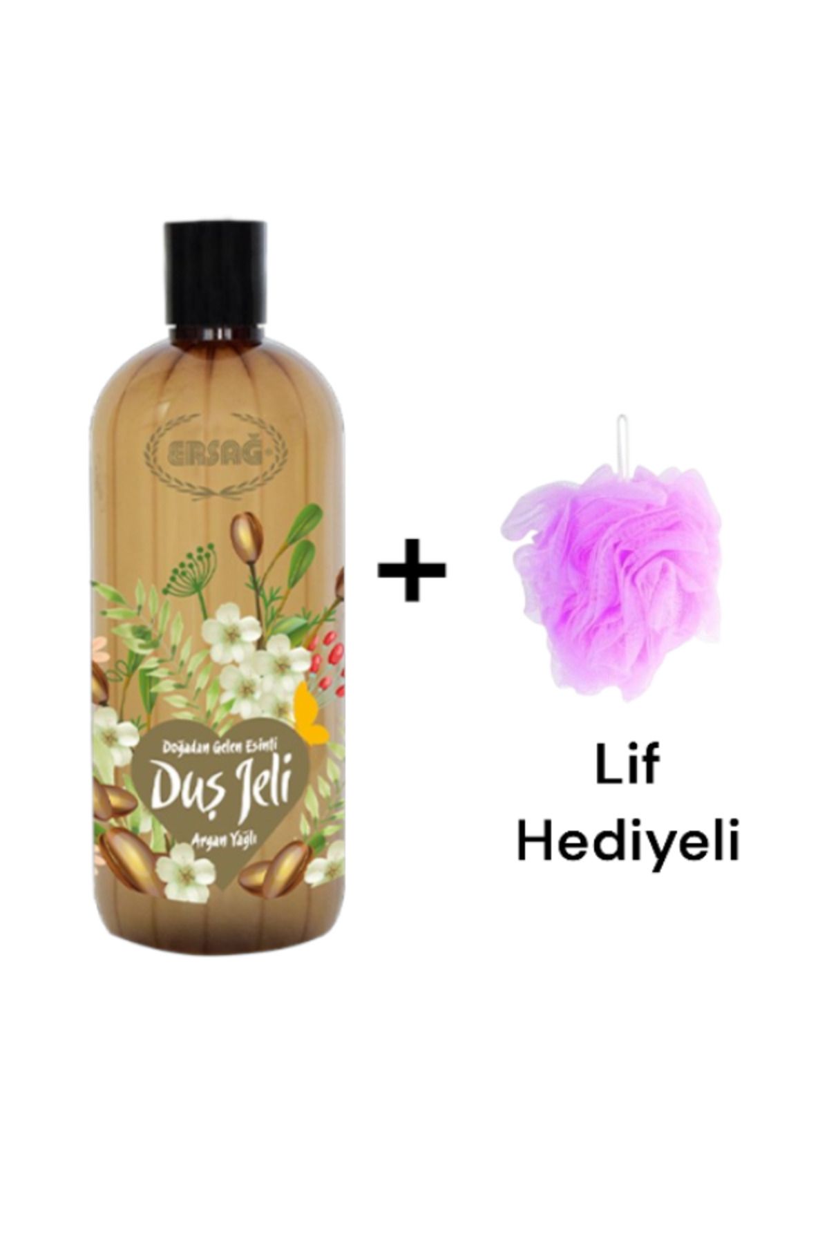 Ersağ Argan Yağlı Duş Jeli 500 ML -( Lif Hediye'li )