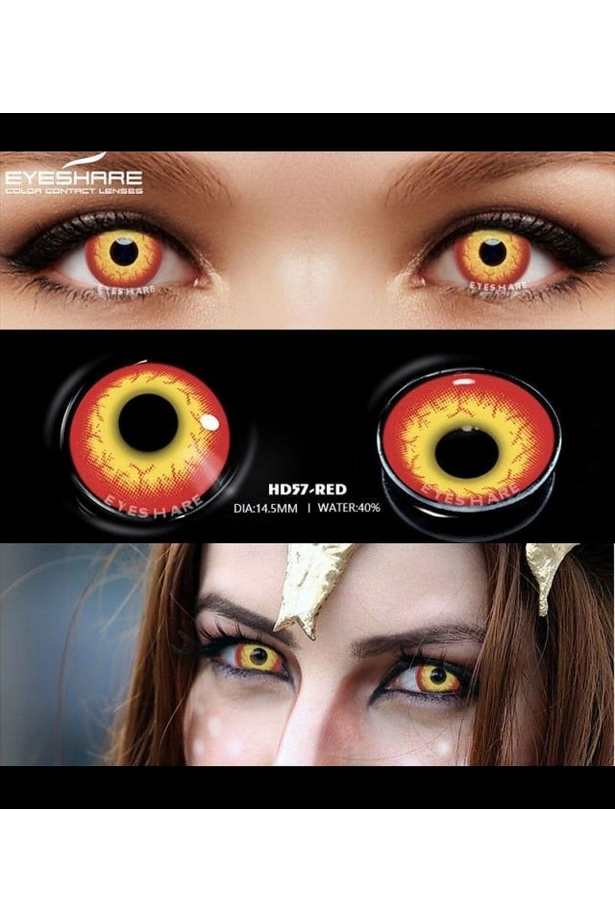 Eyeshop COSPLAY LENS HD57 RED KULANIM SURESİ 12 AY