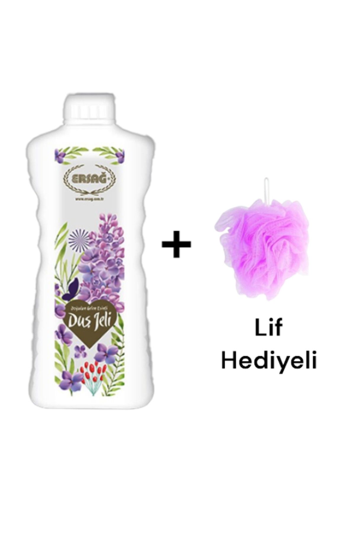 Ersağ Leylak Kokulu Duş Jeli 1000 ML - - ( Lif Hediye'li)