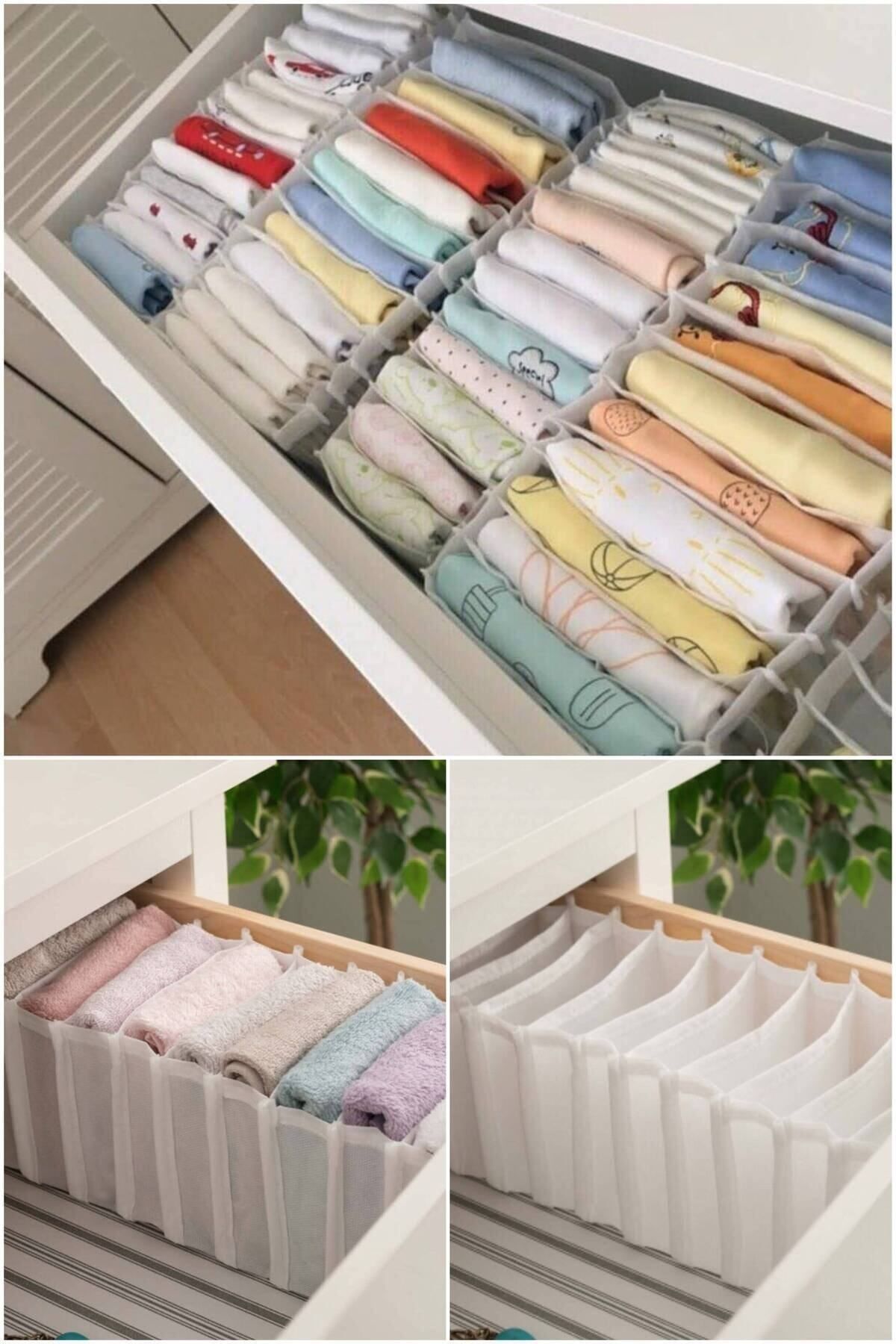 Serstil 3 Adet - Small 11 Gözlü Çekmece Içi Düzenleyici Organizer 12 X 40 X 12