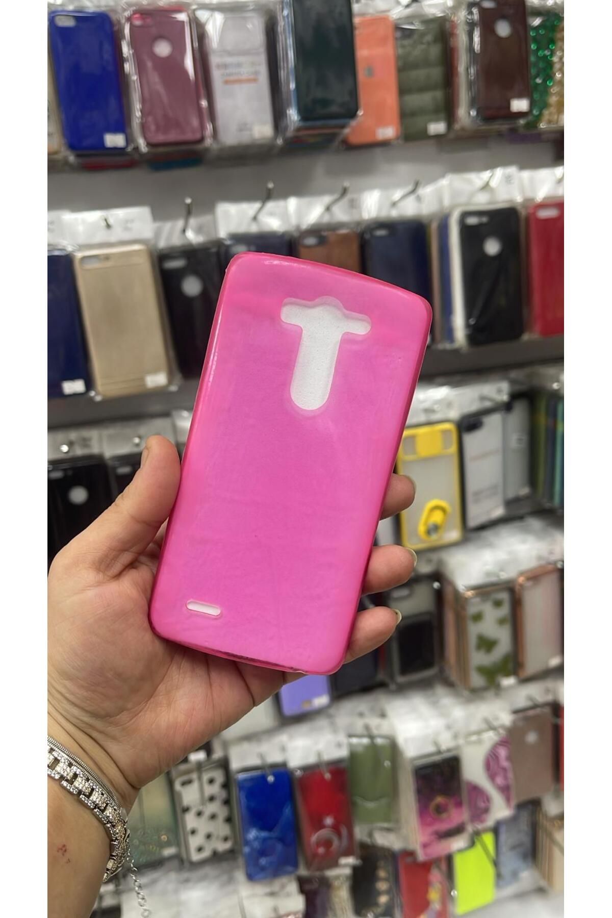 TECNOTREND LG G3 MİNİi Renkli silikon Şeffaf silikon kılıf