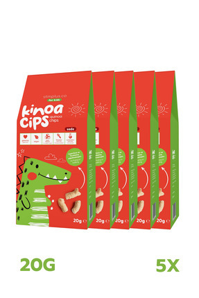 slimplus 5 Paket 20G Sade Kinoa Cipsi for Kids Glutensiz Vegan Yağsız Cips Ço...