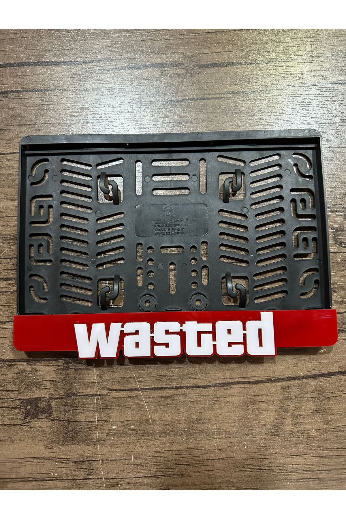 EFELER PLASTİK 3D KABARTMALI WASTED MOTOR PLAKALIK