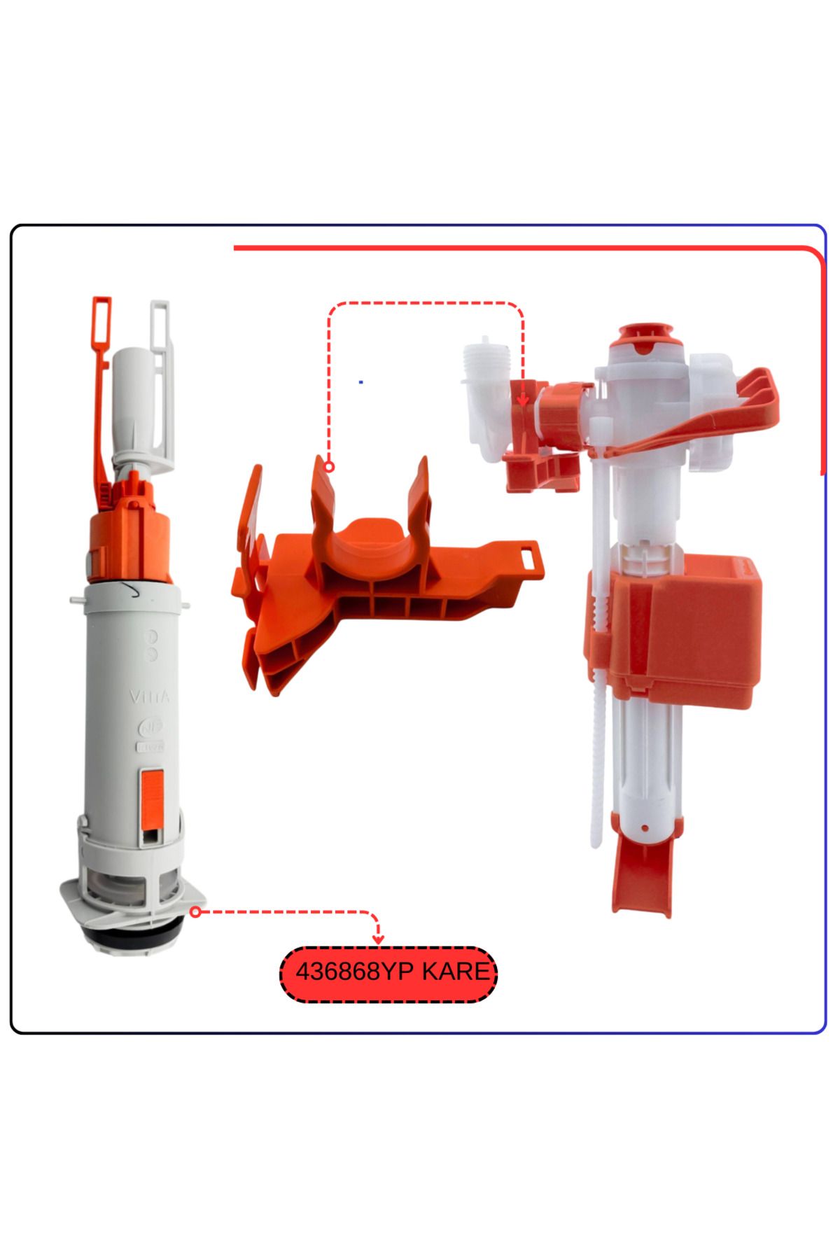 VitrA 436895YP+436868YP+436865YP Boşaltma Ve Doldurma Grubu Set (2015 Yıl Sonarsı)