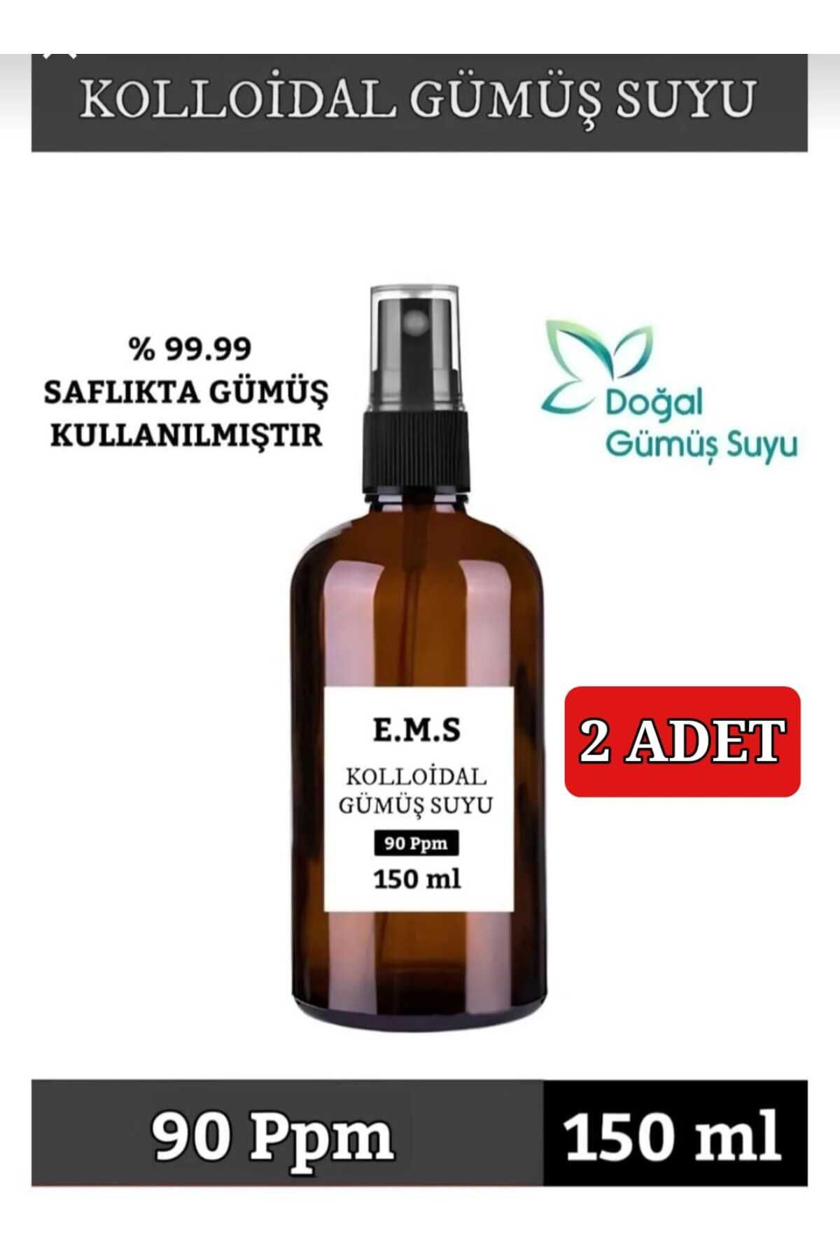 E.M.S AVM 2 X 150 ML Kolloidal Gümüş Suyu (90 PPM) Monoatomik Içilebilir Gümüş Suyu