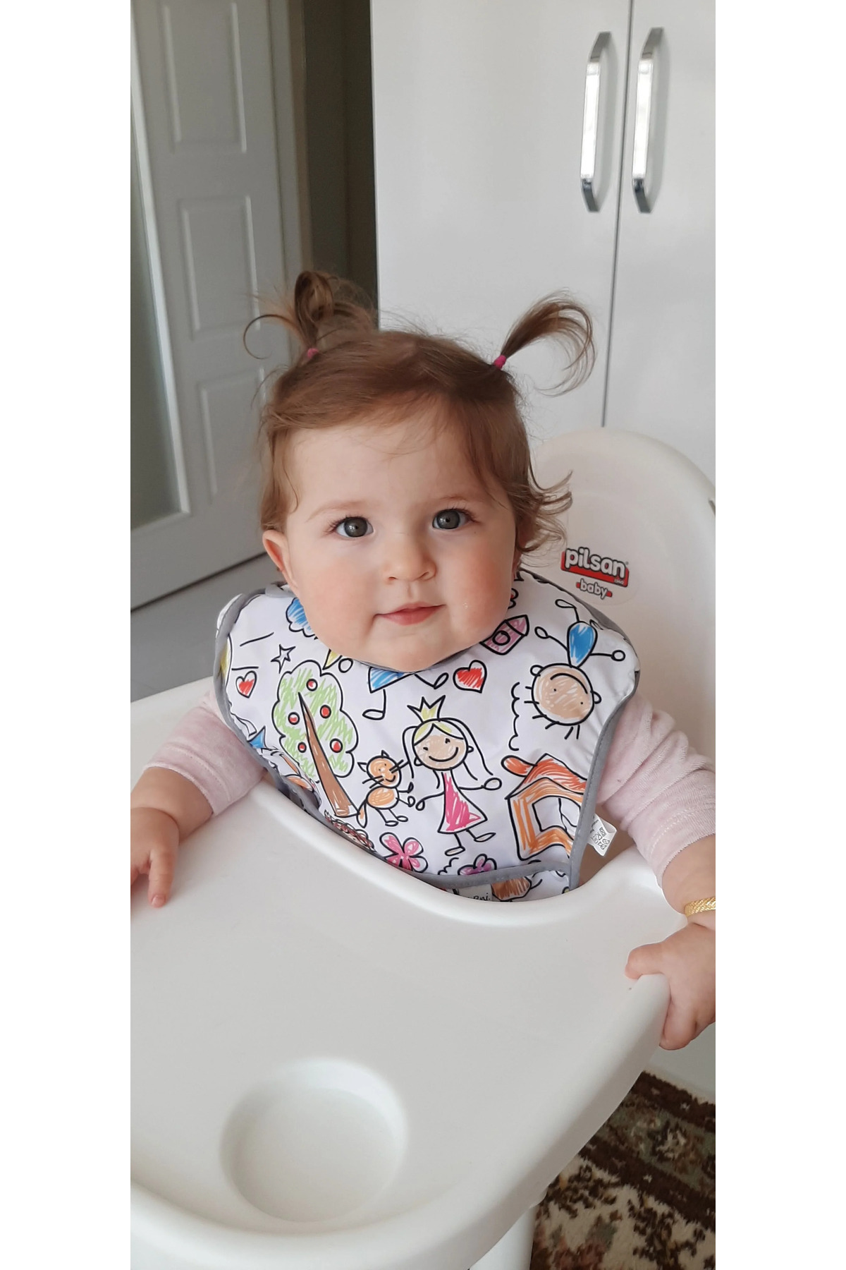 yorni Alt Açma Hediyeli, 6-24ay, Boyundan Cırtlı, Family, Sıvı Geçirmez, Cepli, Yıkanabilir, Bebek Önlüğü fotoğrafı 3 (önizleme)