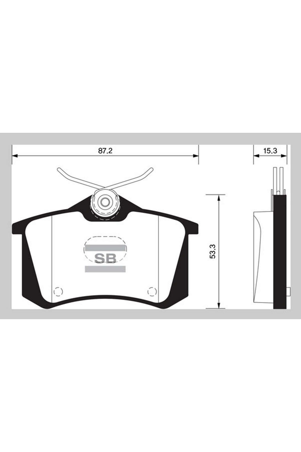 SANGSIN ARKA BALATA MGNII-LGN-GOLF III-IV-PASSAT III-POLO-C3-C4-P307-AUDI A3 87x52.9x15mm GDB1416 18051