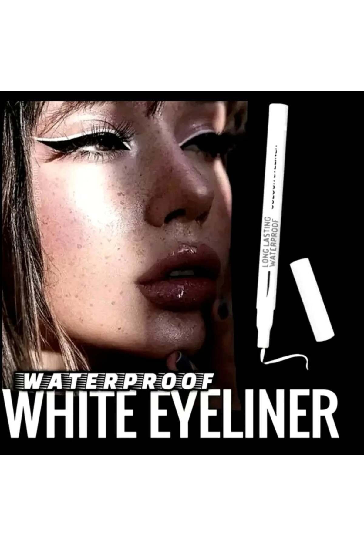 PRO 10 PRO ON Hediyeli ! Waterproof Beyaz White Eyeliner