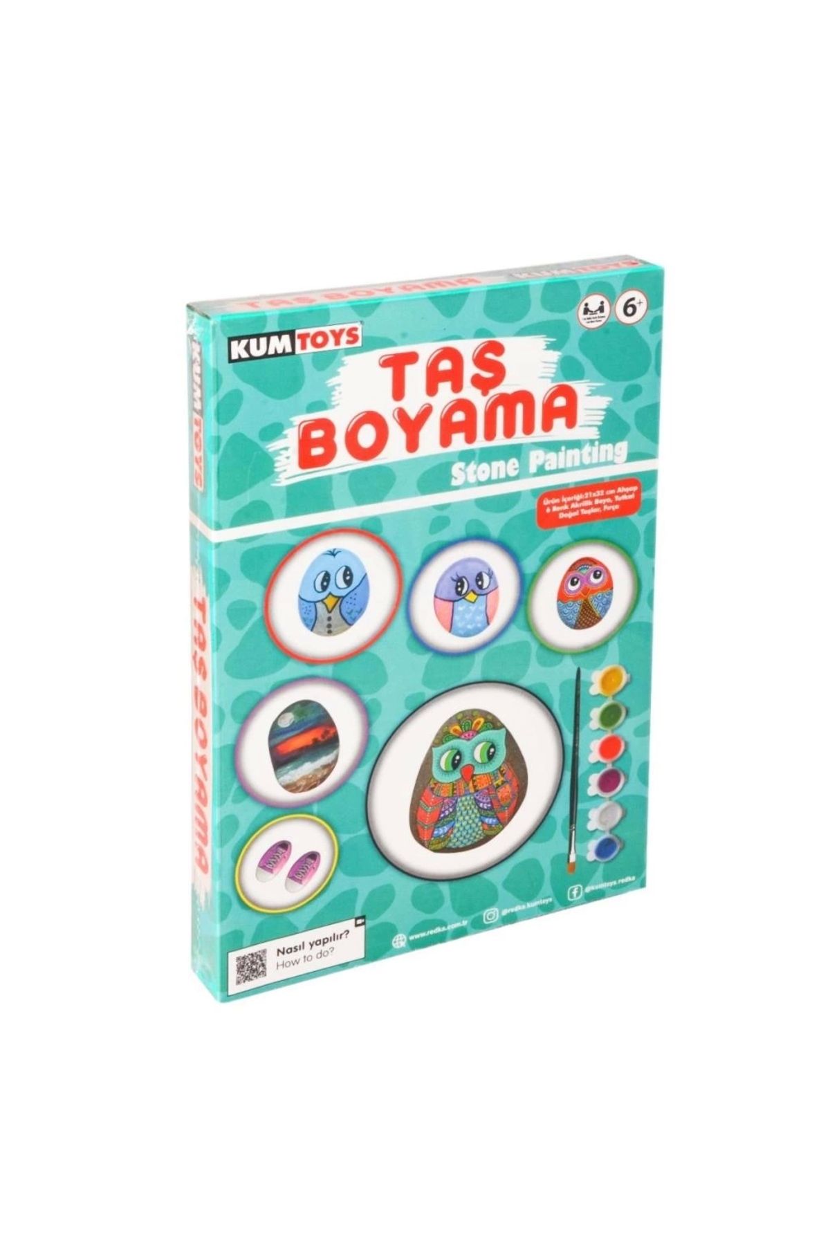 adshome 5307 Kumtoys Taş Boyama - Stone Painting / +6 yaş