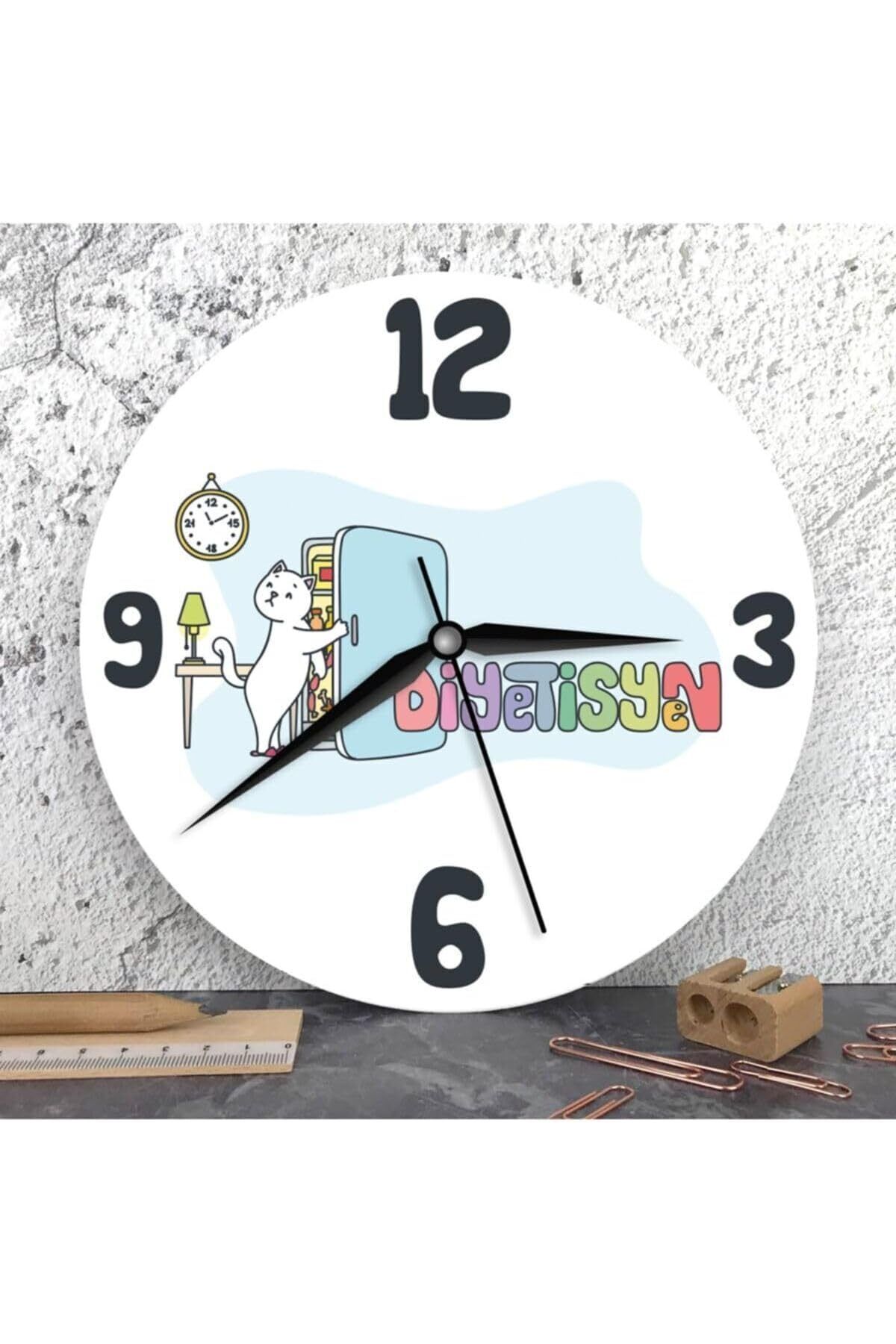 yenibagshop Diyetisyenlere Özel Ahşap Duvar Saati