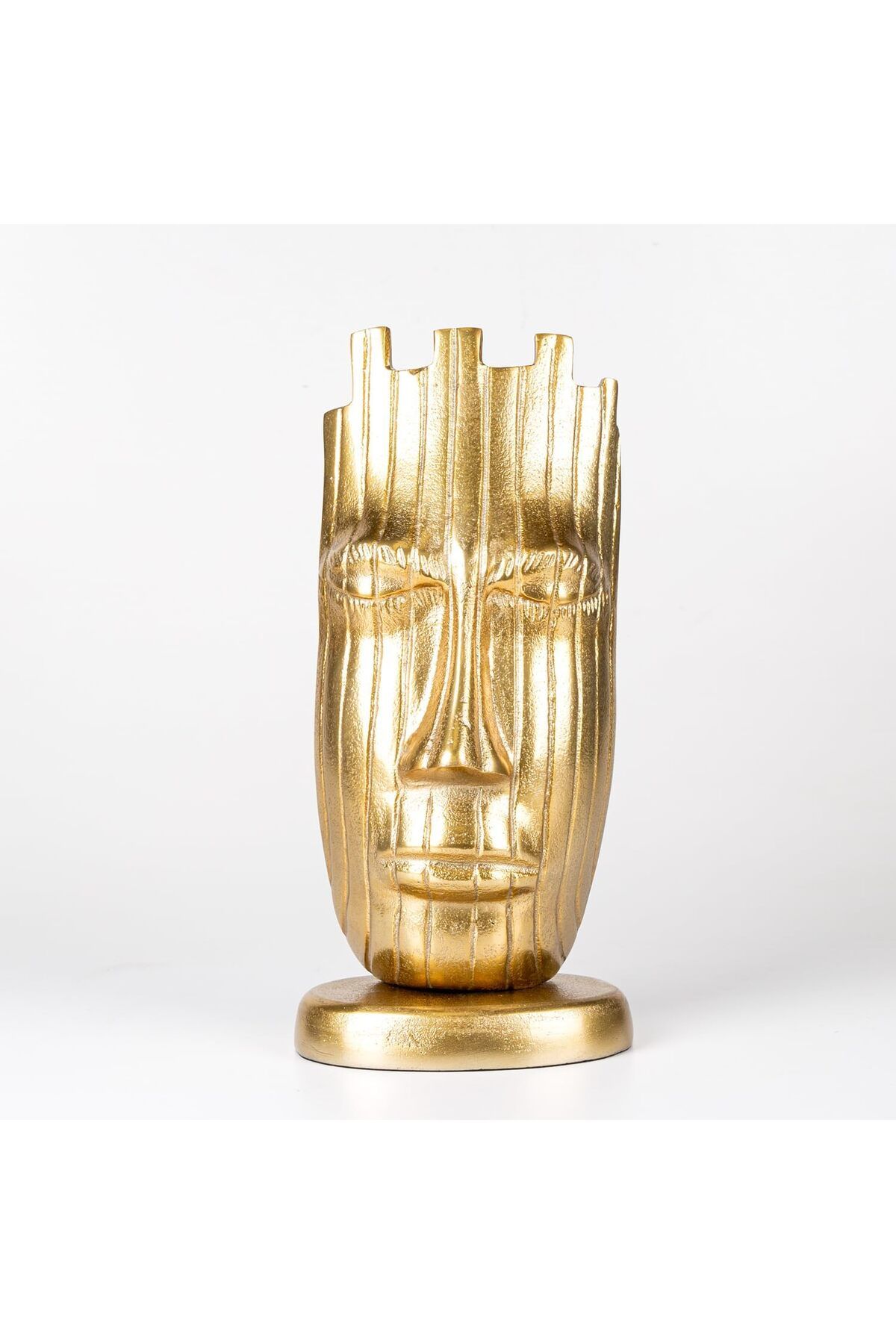 STOREMAX htpshopmx Dekoratif Metal Yüz Dekor Gold 16x35x11 Cm. str http 1092444