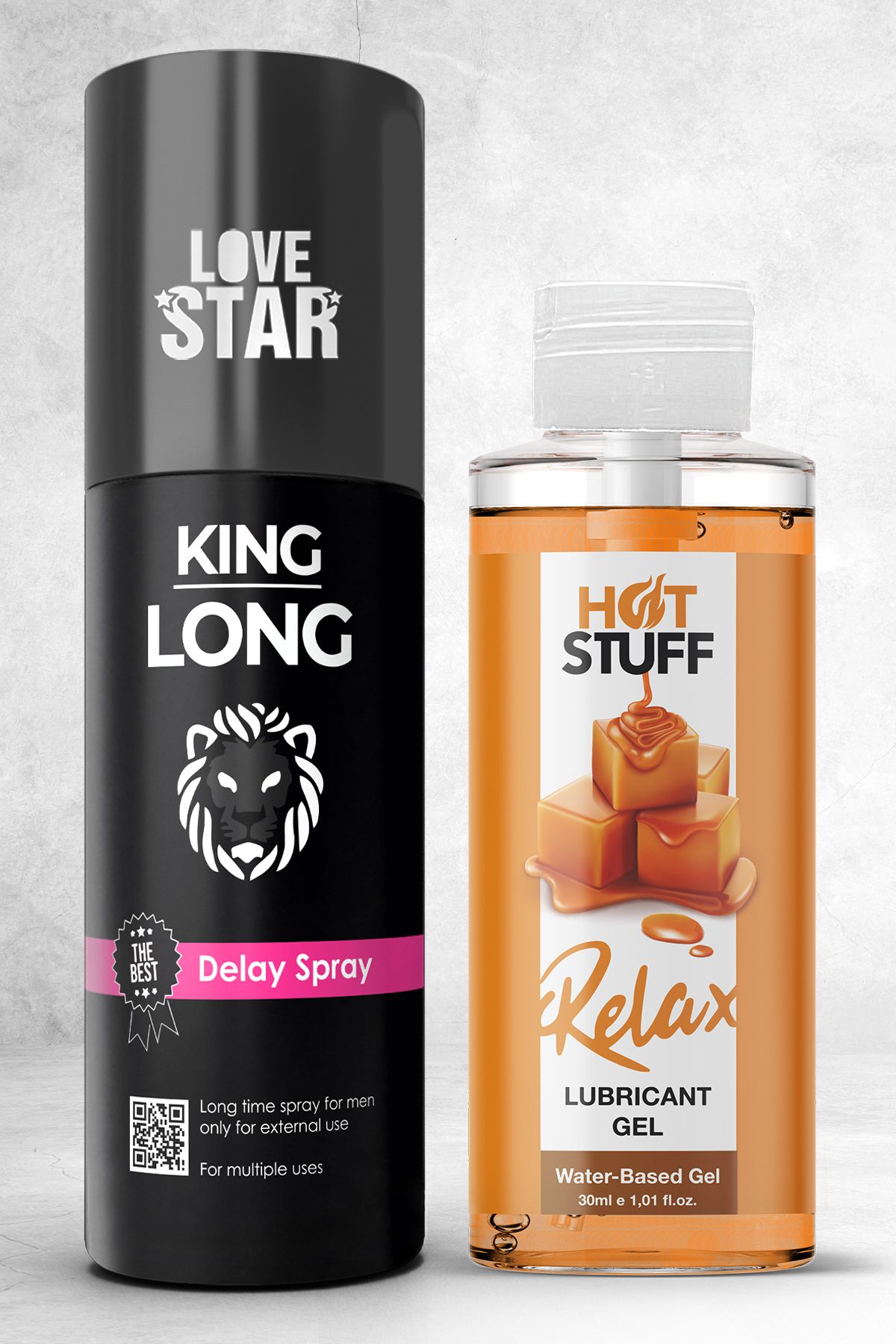 Love Star Geciktiricili Premium Sprey ve 30ml Karamelli Karamelli Jel