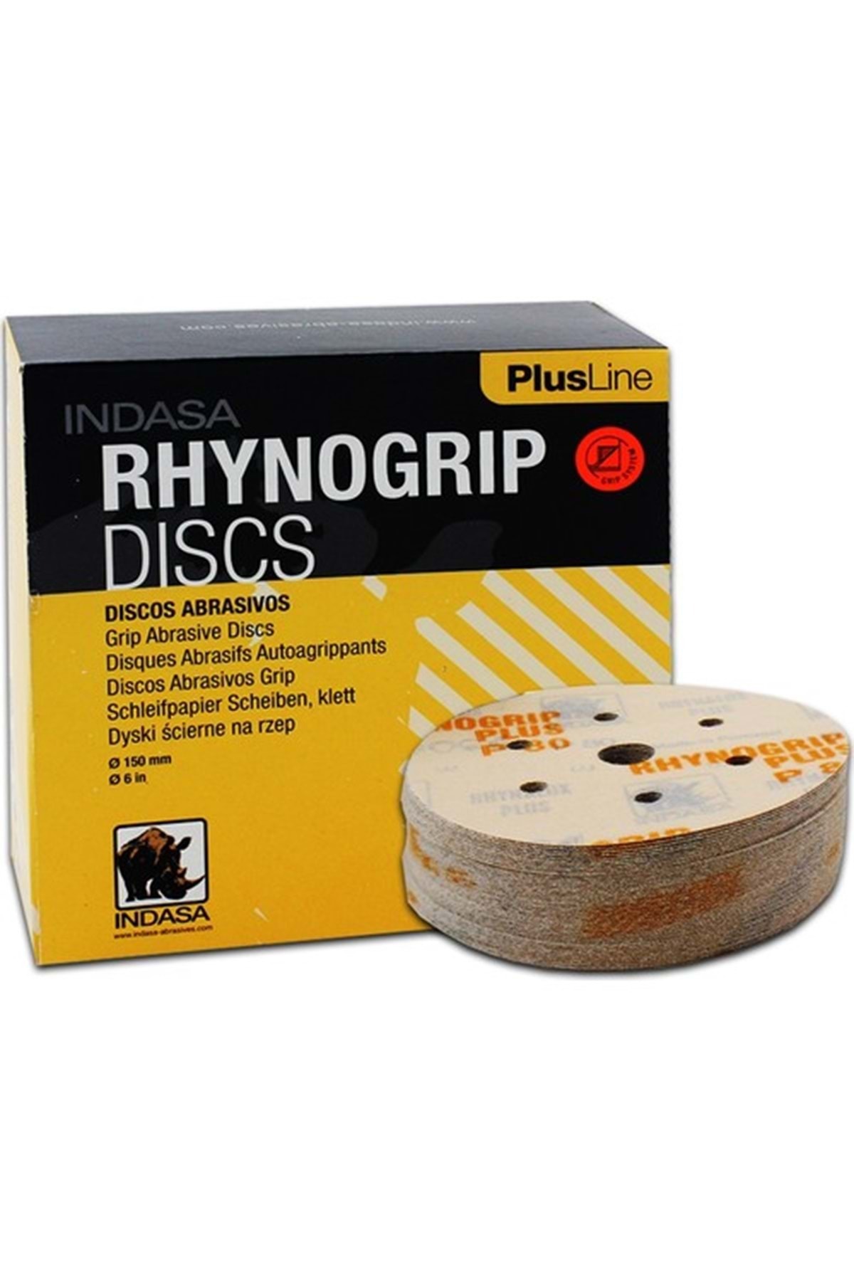 indasa Discs Plus Line 7 Delik Hookit Cırtlı Disk Zımpara (50 ADET) - P240