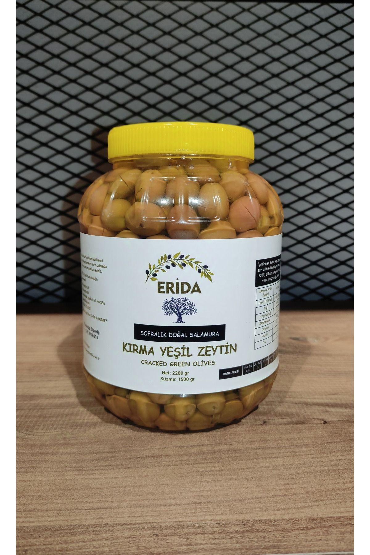 Erida Kırma Yeşil Zeytin Süzme 1.5Kg