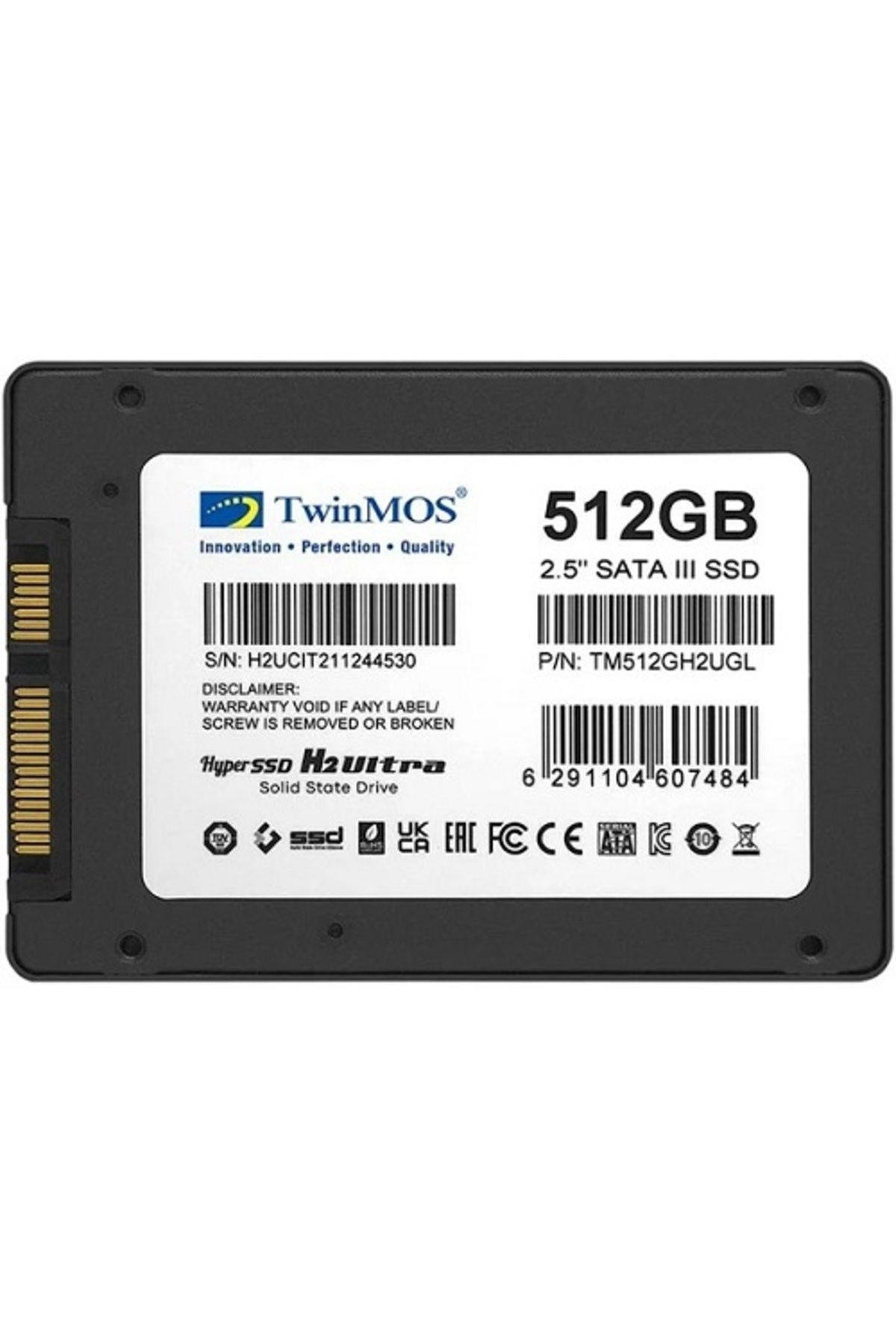 TwinMOS 2.5 512GB SATA3 580Mb-550Mb/s Ssd Disk TM512GH2UGL