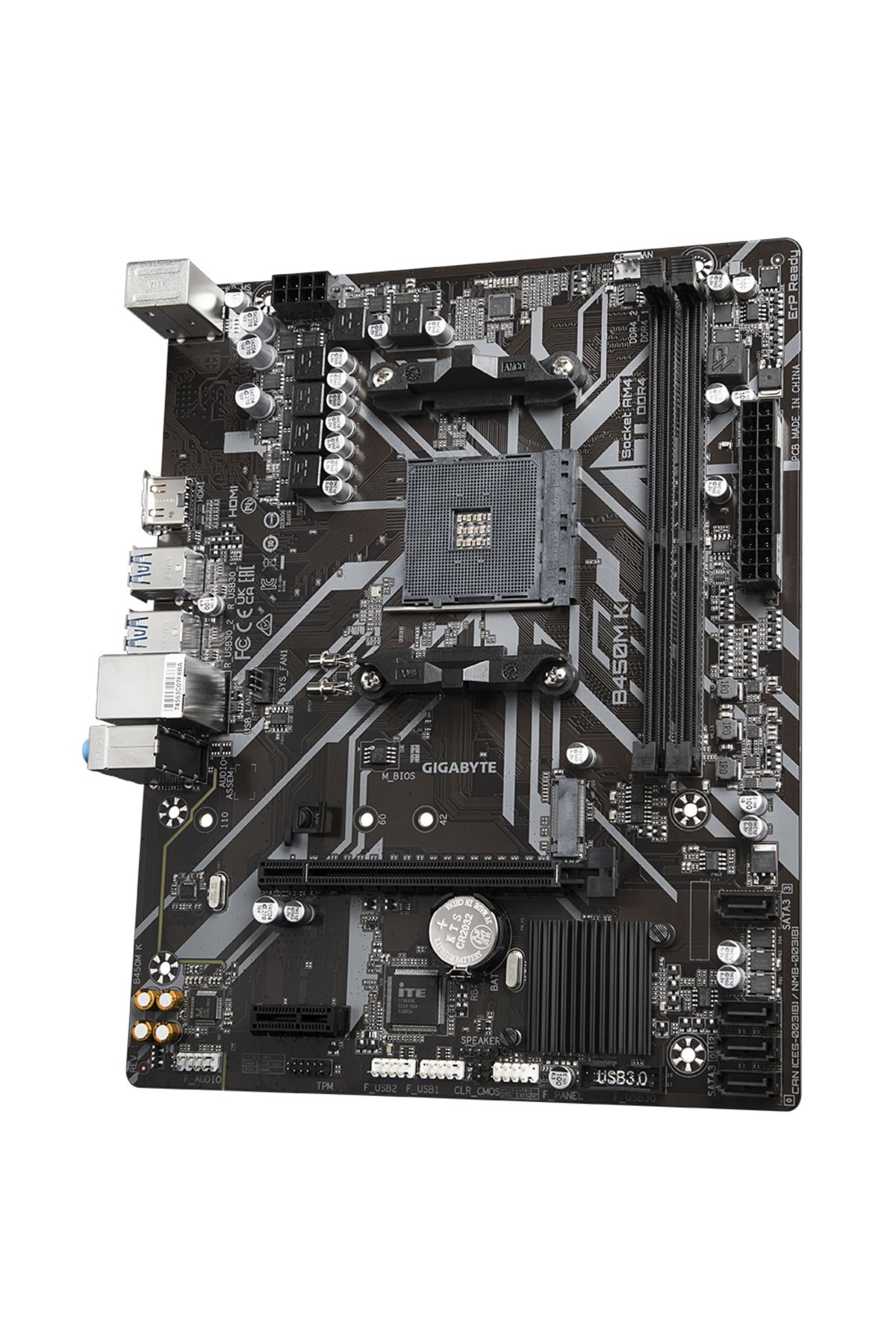 Gigabyte-B450M K Amd B450 Socket - Am4 Ddr4 3600 Mhz M2 Matx Motherboard 3