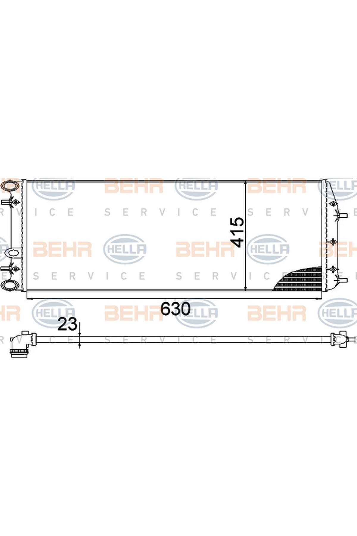 MAHLE 8MK376717-704 RADYATÖR VW POLO-IBIZA IV 1.2-1.2 12V-1.4 16V 02-09 630x415x23 AC KLİMASIZ 540133