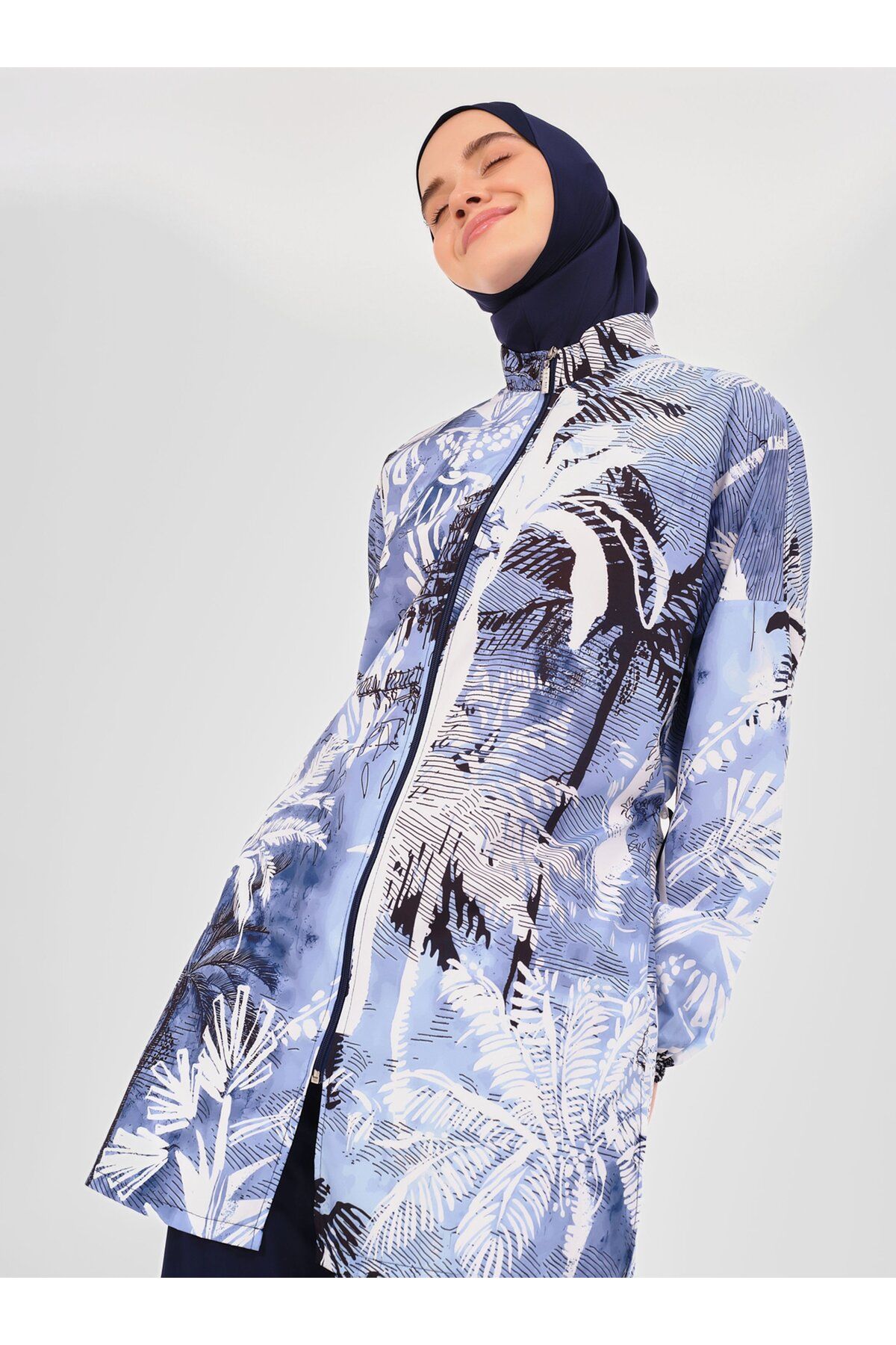 ALFASA-Hijab Swimsuit - Palm Tree Pattern 3