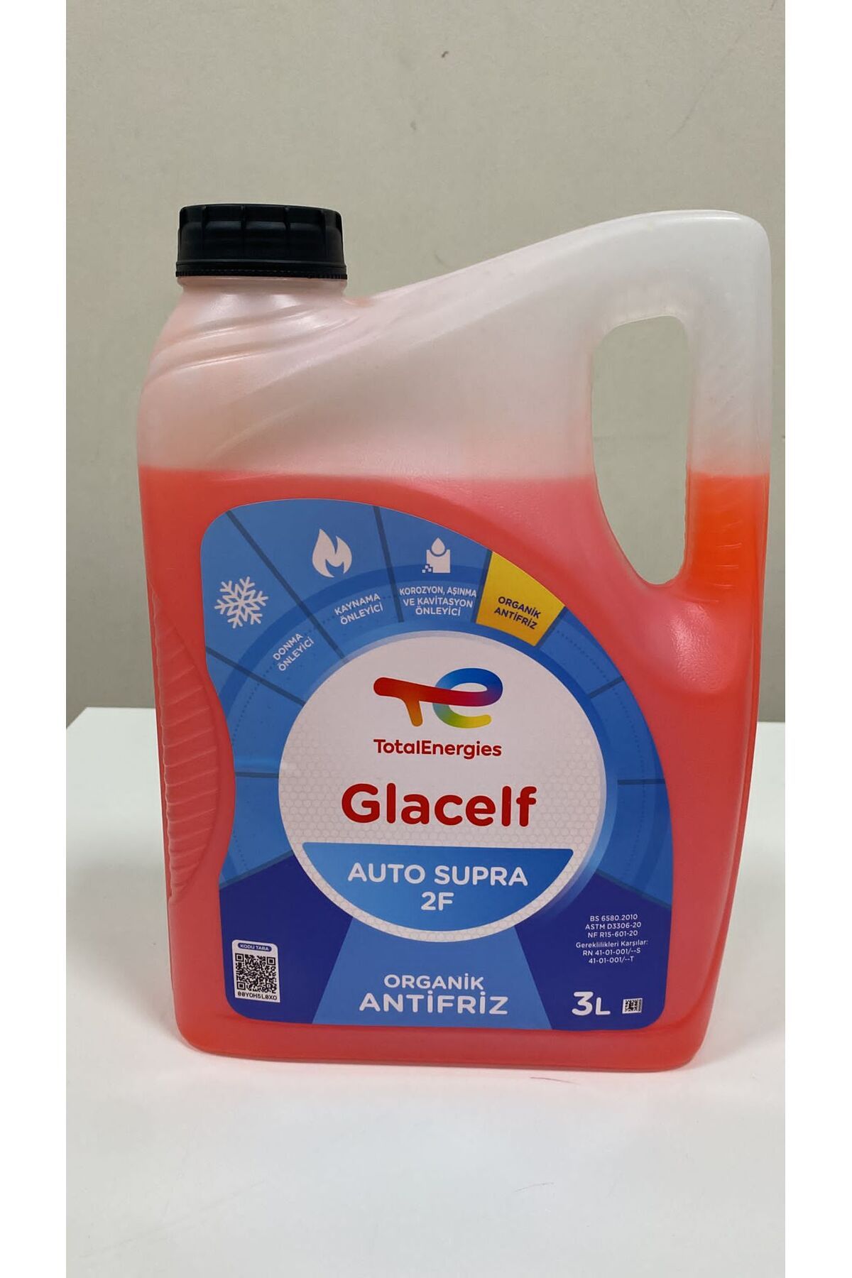 Petrol Ofisi TOTAL GLACELF SUPRA 2F ORGANİK KIRMIZI ANTİFRİZ 3 LT (2024 ÜRETİM)