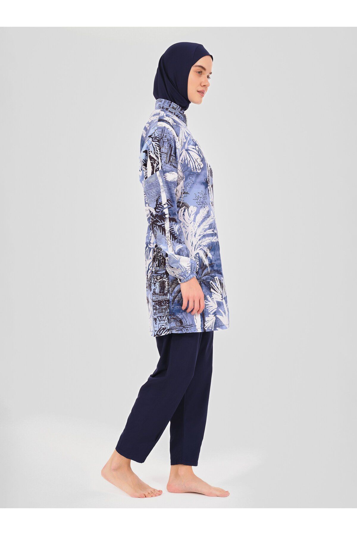 ALFASA-Hijab Swimsuit - Palm Tree Pattern 2