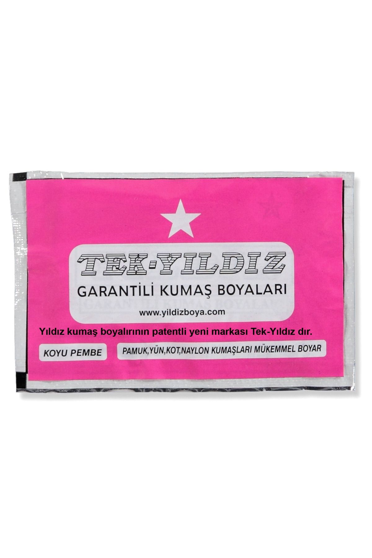 TekYıldız 04 - Kumaş Boyası Koyu Pembe 11 Gr