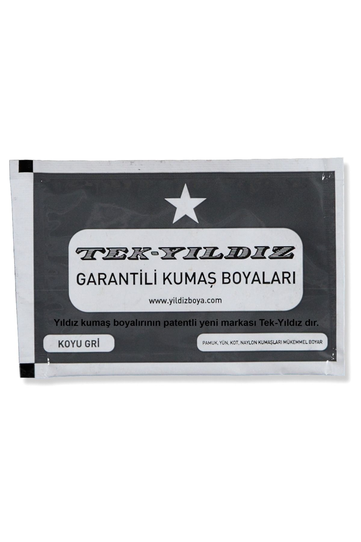 TekYıldız 34 - Kumaş Boyası Kurşuni Koyu 11 Gr