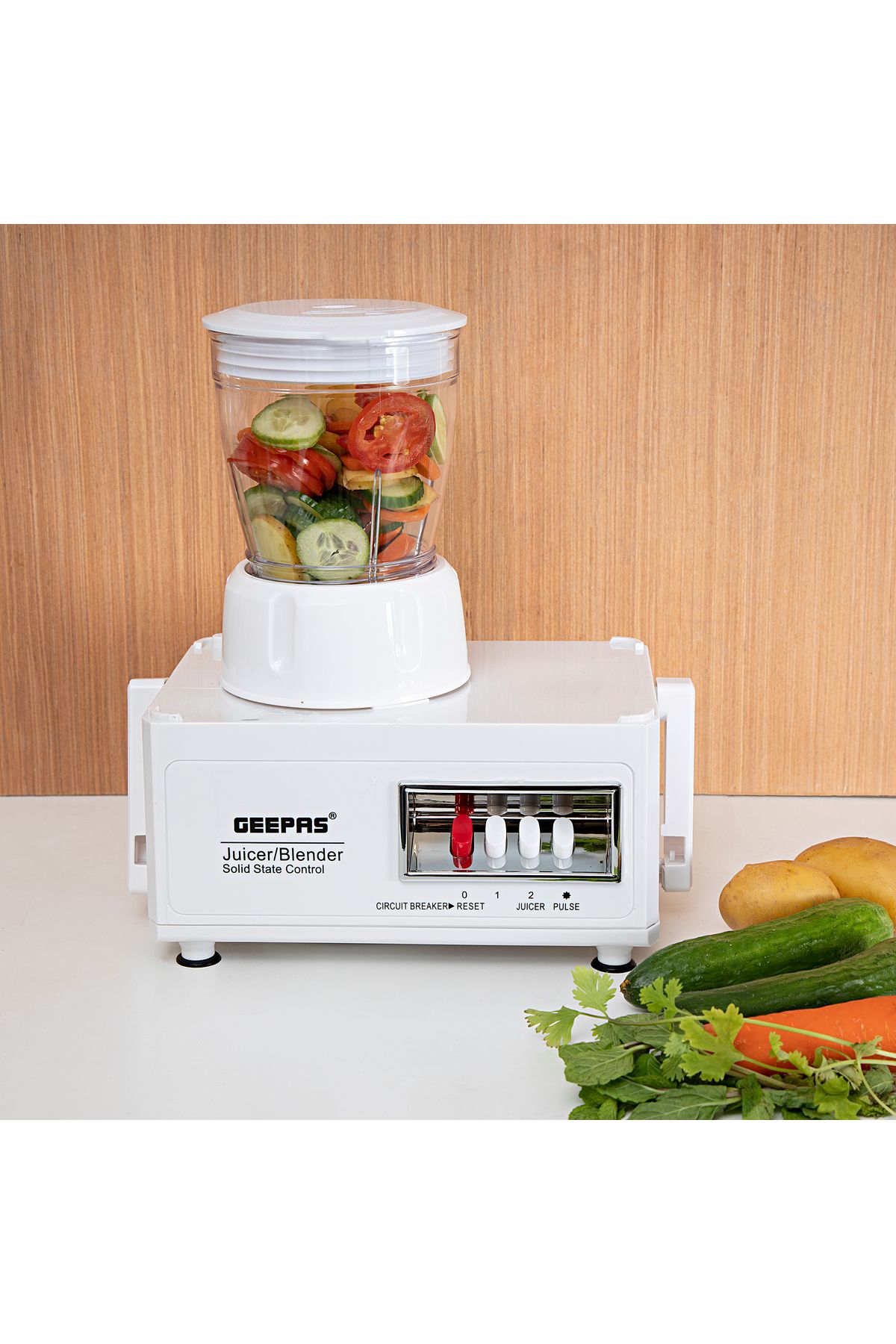 Geepas-4-in-1 Food Processor & Juicer - 1.6L Jar, 2-Speed Pulse Function for Ice Crusher | 600W 3