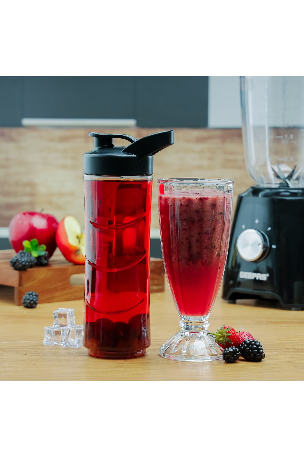 Geepas-3-in-1 Super Blender,2 Speed and Pulse Function, 1.5L & 500ml, Blender for Smoothie, Milkshake 3