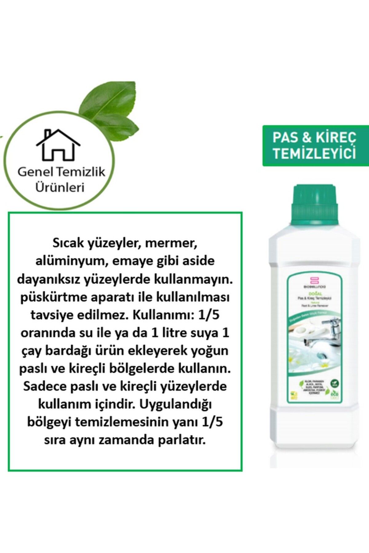 Home DOĞAL PAS VE KİREÇ TEMİZLEYİCİ