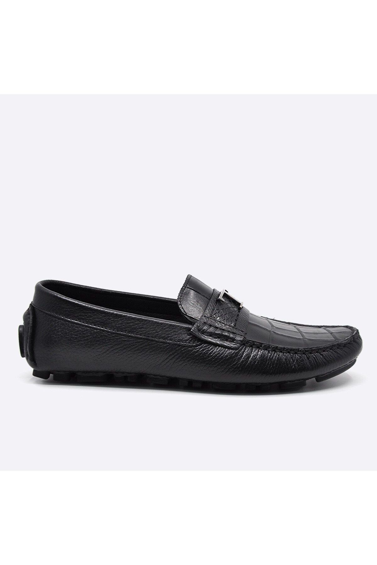 Fosco-Summer Loafer Men's Shoes Black Anaconda 9847 4