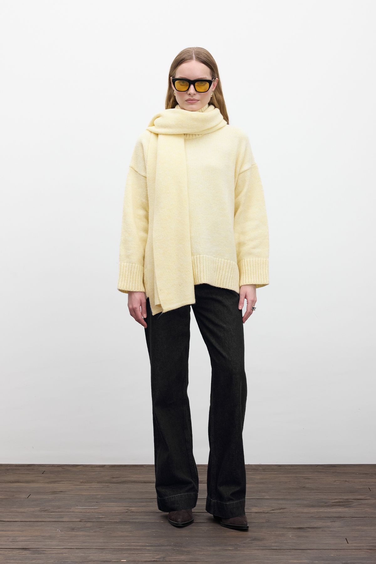 Manuka-Yellow Oversize Soft Sweater 2