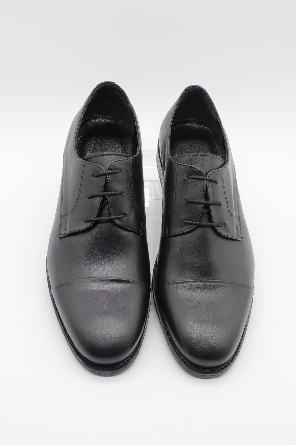 İmza-Black 100% Leather Analin Laced Classic Shoes 1033245175 _001 5