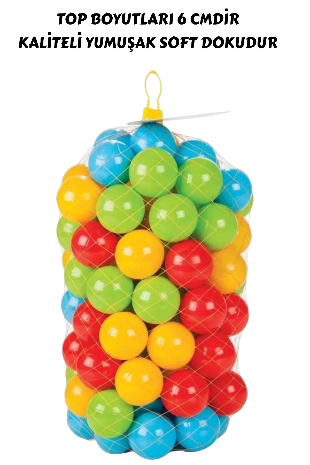 YILDIRIM OYUNCAK Kaliteli Yumuşak Soft Doku 1000 Adet Havuz Topu -  Filede Oyun Havuz Topları 6 cm fotoğrafı 2 (önizleme)