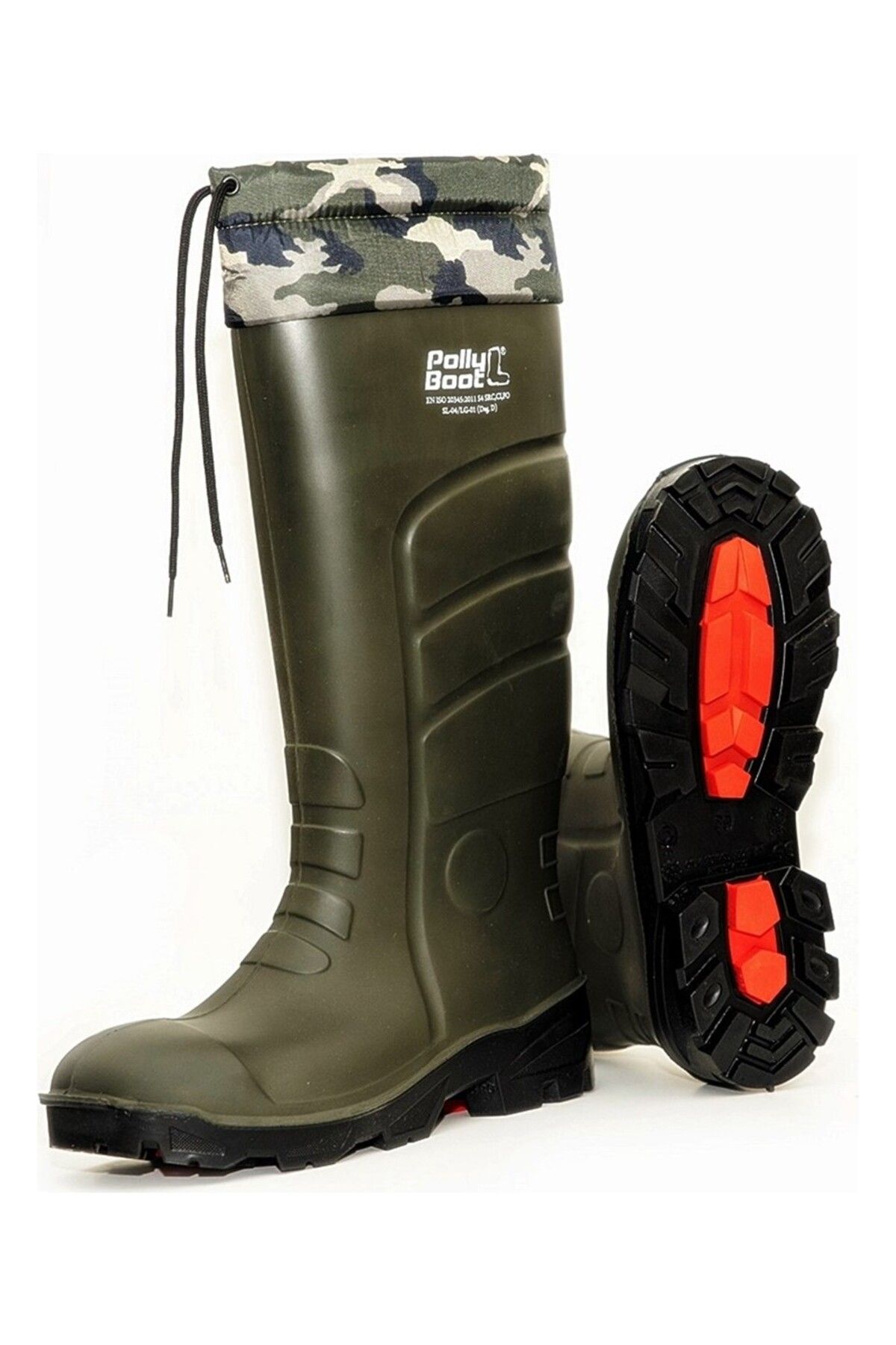 Polly Boot Pollyboot Galaxy Vega  K.HAKİ /SİYAH (BOĞAZLI) -30 Dayanıklı Çizme