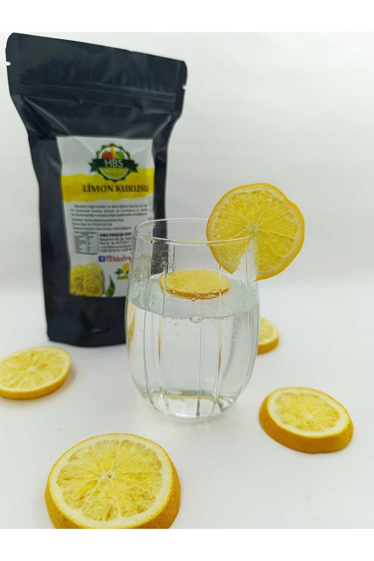 HBS FREEZE DRY Limon Kuru Meyve Cipsi - Dondurularak Kurutulmuş Freeze Dried Çıtır Limon 20g