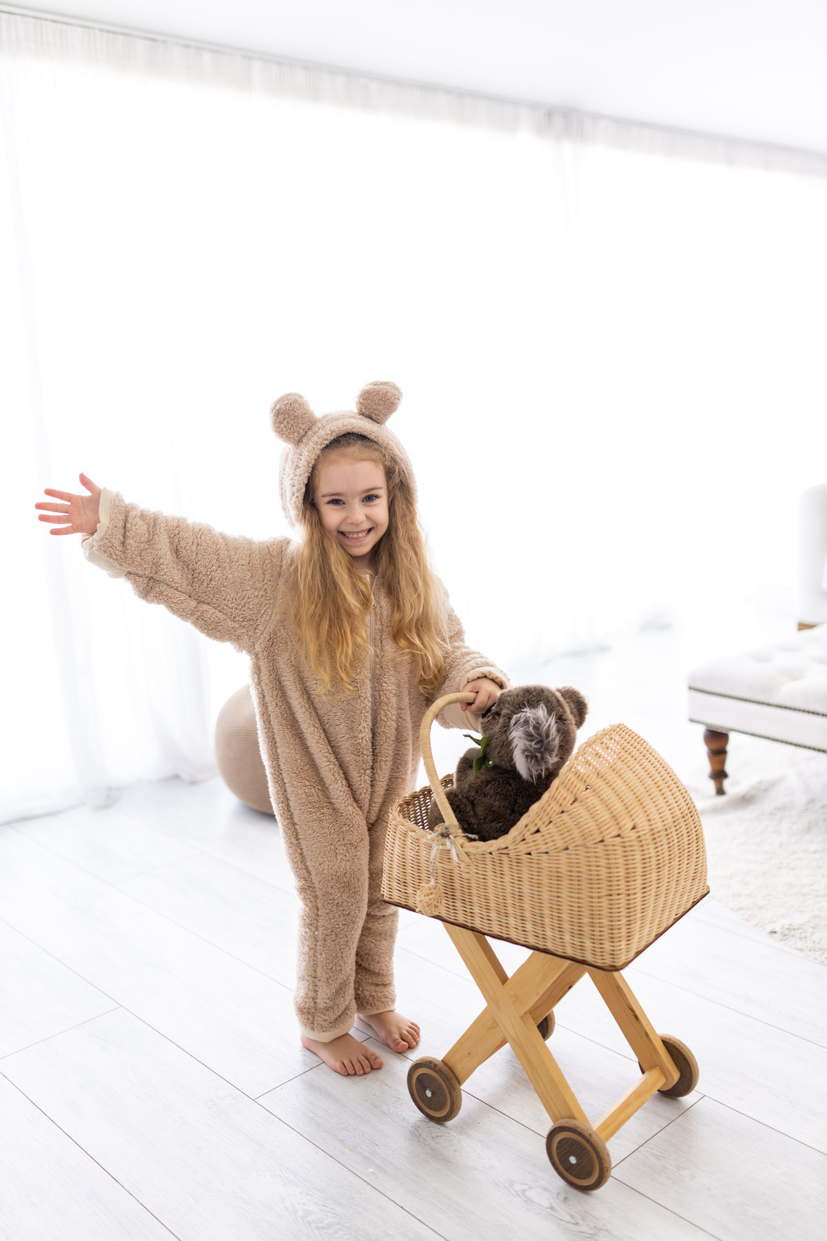 Kuarks Welsoft Pelüş Astarlı Kışlık Çocuk Uyku Tulumu Bebek Tulumu Kendinden Eldivenli Bebek Tulumu fotoğrafı 5 (önizleme)