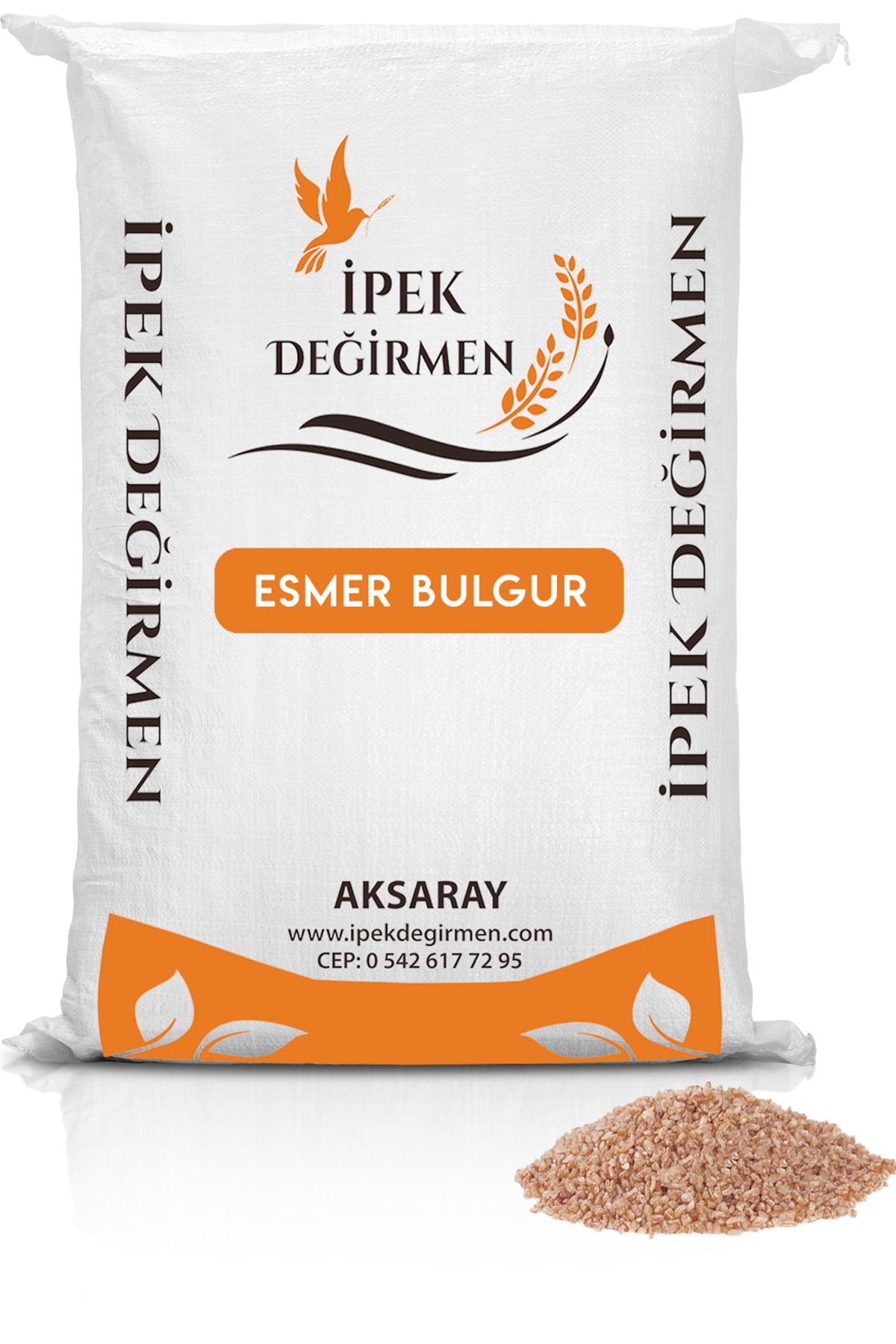 İpek Değirmen Çiğ Köftelik Bulgur Doğal Ince Esmer Köy Bulguru 3 kg