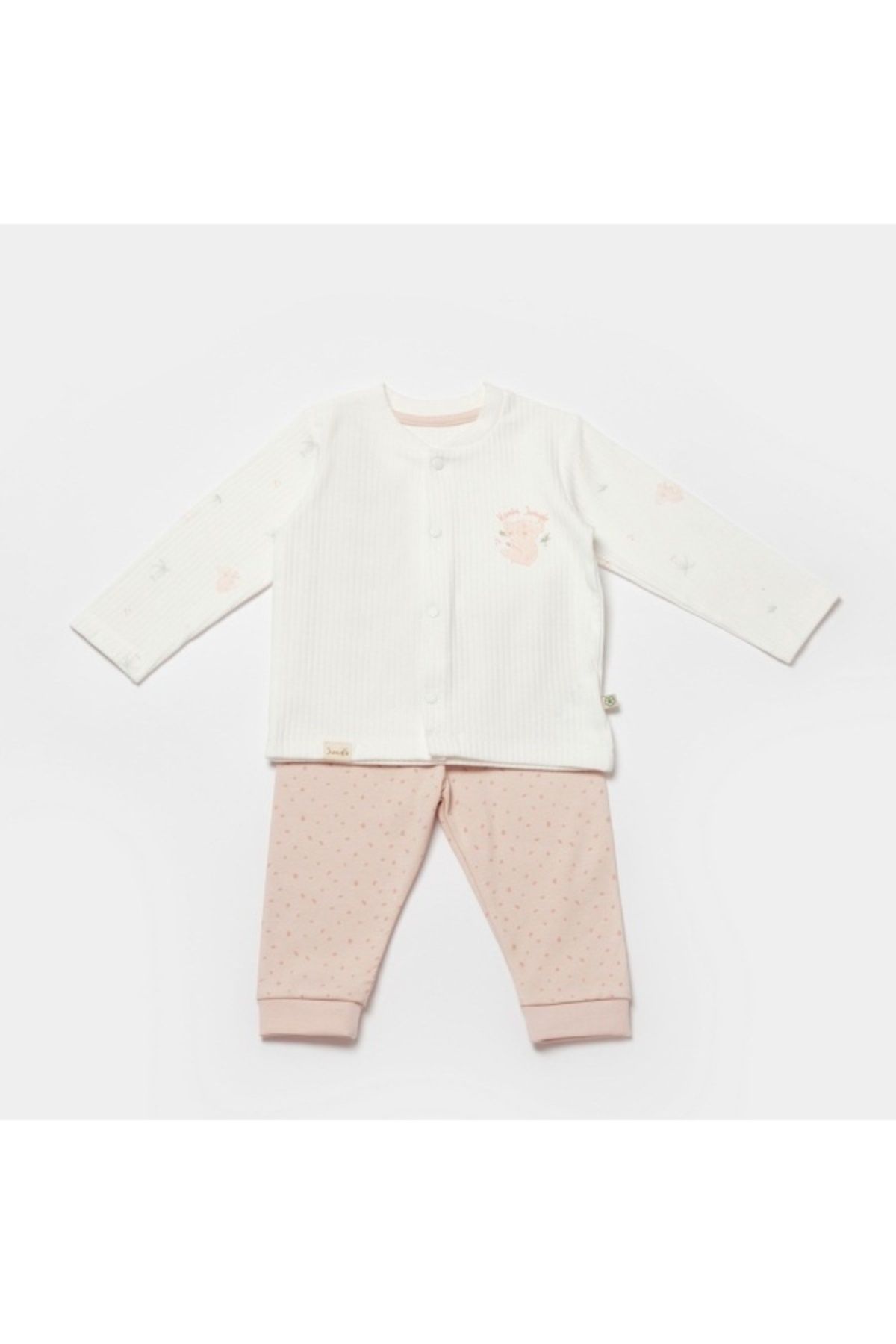 Bibaby Biorganic Koala Jungle Bebek Pijama Takımı 59777 Pembe